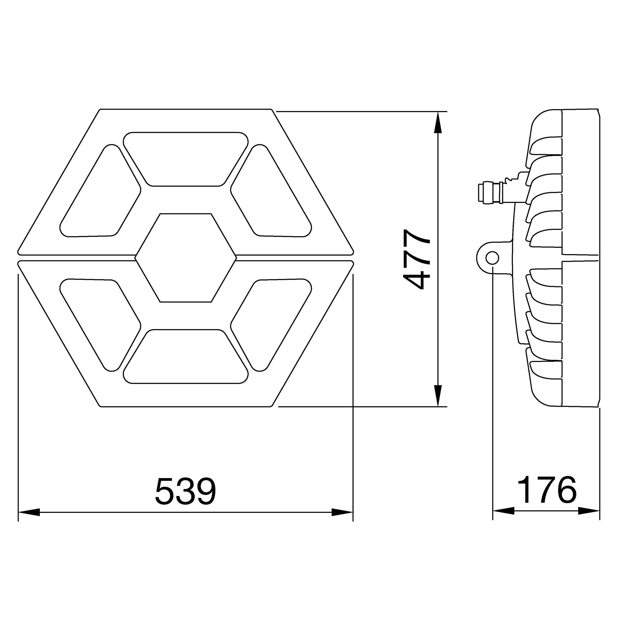 GEWISS GWS6352GD30K ESALITE HB - 24K - 30° OPTIC - DALI - 3000 K (CRI 80) - IP66 - CLASS I - RAL 9006 GREY (img_002) GEWISS GWS6352GD30K ESALITE HB - 24K - 30° OPTIC - DALI - 3000 K (CRI 80) - IP66 - CLASS I - RAL 9006 GREY (img_002)