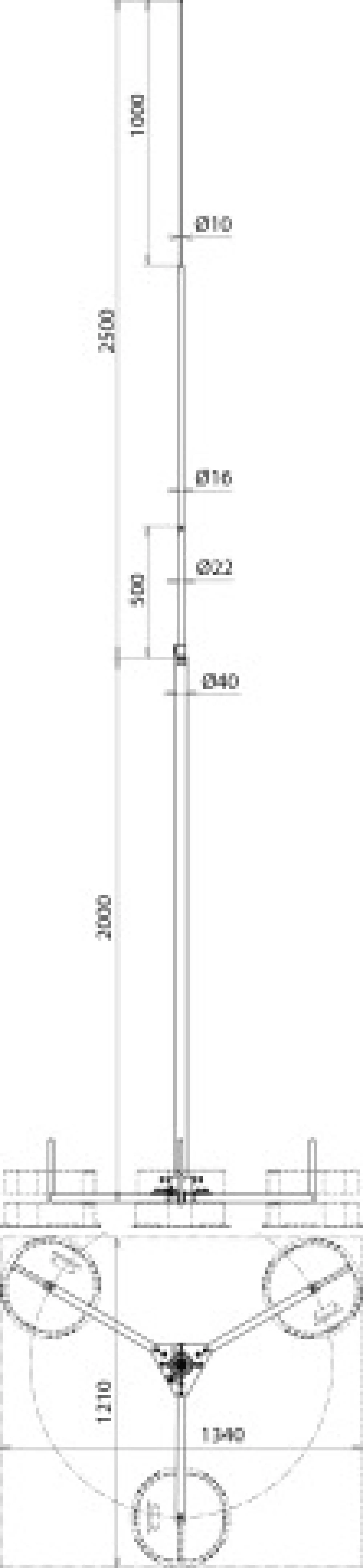 Dehn 105450 Air-term. rod D 40/22/16/10mm Al L 4500mm w. hinged tripod St/tZn -KIT- (img_002) Dehn 105450 Air-term. rod D 40/22/16/10mm Al L 4500mm w. hinged tripod St/tZn -KIT- (img_002)
