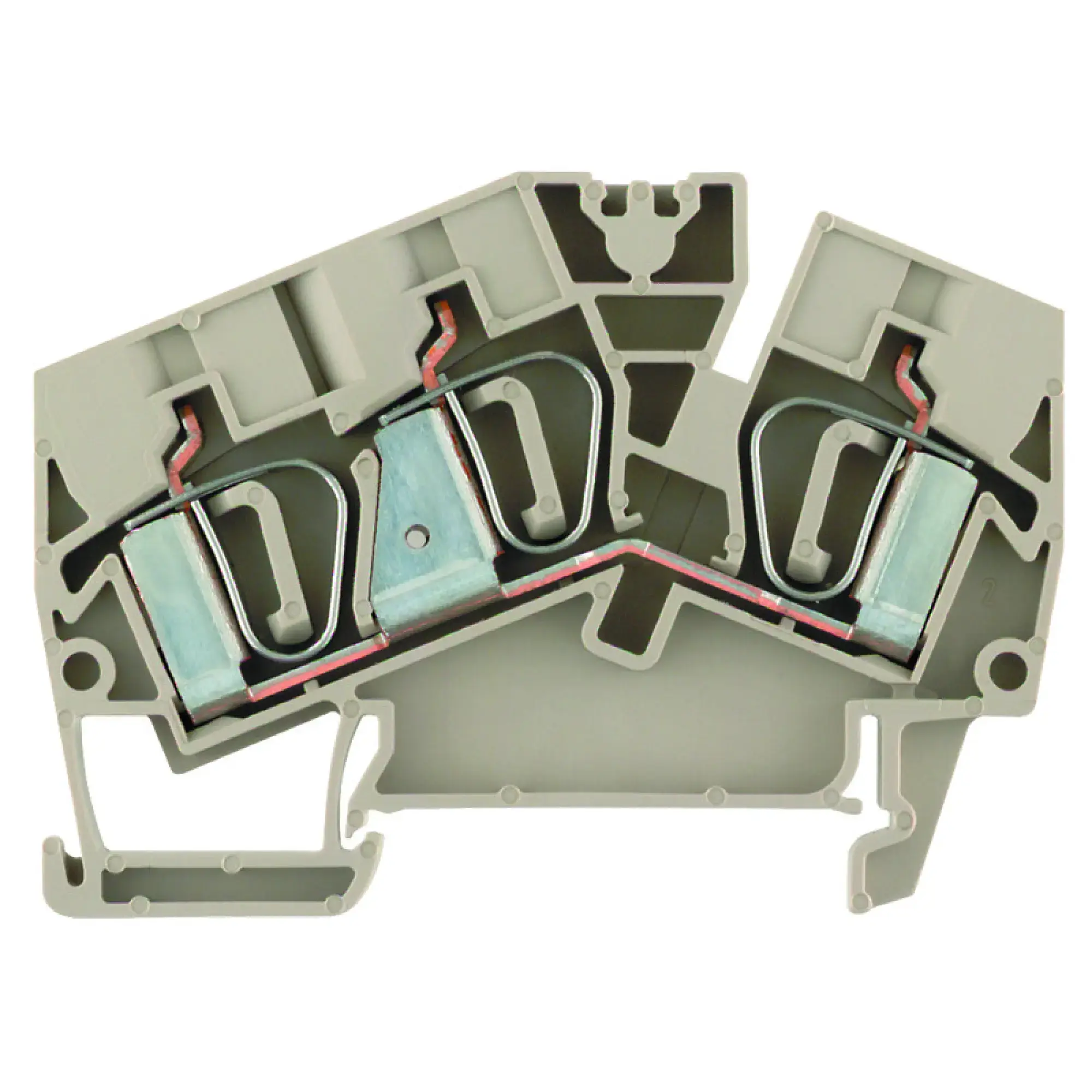 Weidmüller 1771410000 Feed-through terminal block, Tension-clamp connection, dark beige, 6 mm², 41 A, 800 V, Number of connections: 3 (img_001) Weidmüller 1771410000 Feed-through terminal block, Tension-clamp connection, dark beige, 6 mm², 41 A, 800 V, Number of connections: 3 (img_001)