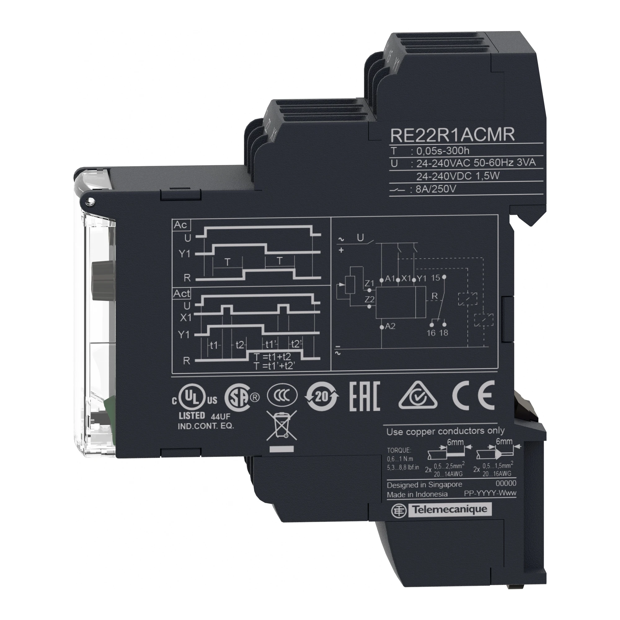 Schneider Electric RE22R1ACMR Response and reset delay, 0.05 s-300 h, 24-240VAC/DC, 1 W (img_006) Schneider Electric RE22R1ACMR Response and reset delay, 0.05 s-300 h, 24-240VAC/DC, 1 W (img_006)