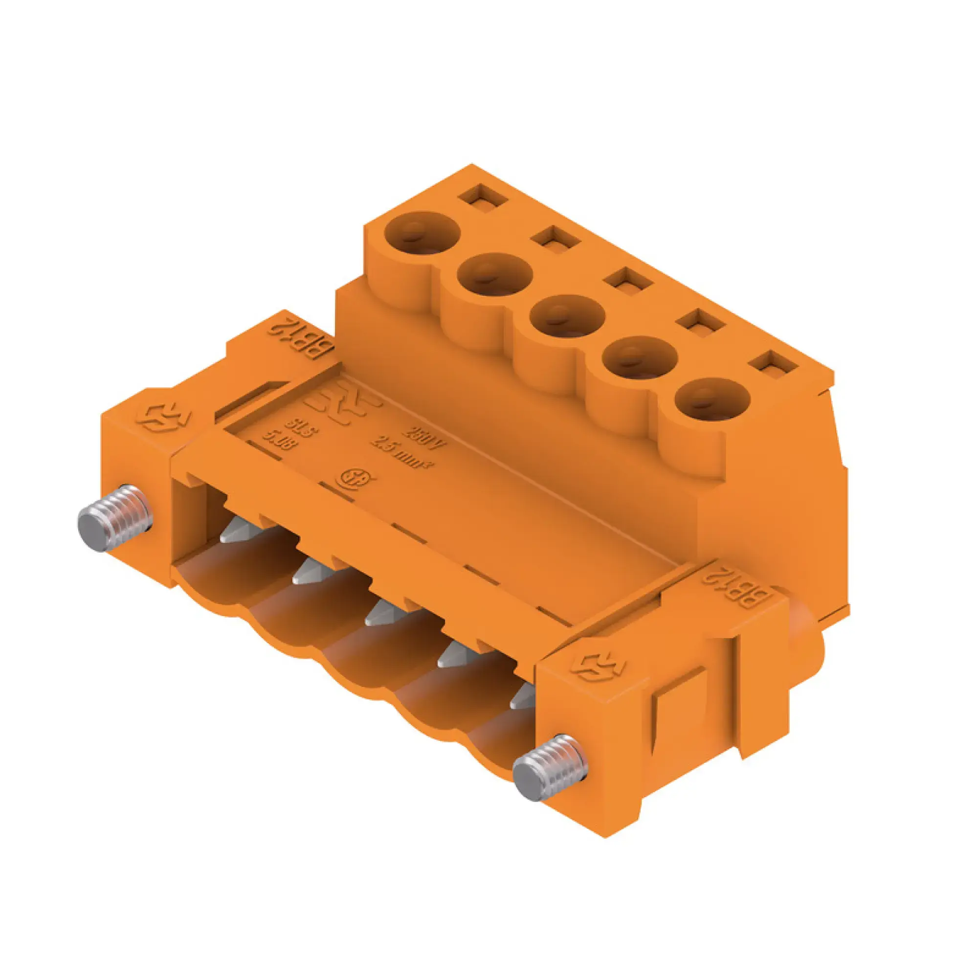 Weidmüller 1846240000 PCB connector (wire connection), 320 V, 21.5 A, Pitch in mm: 5.08, 3.31 mm², Number of poles: 5, Clamping yoke connection, Box (img_001)