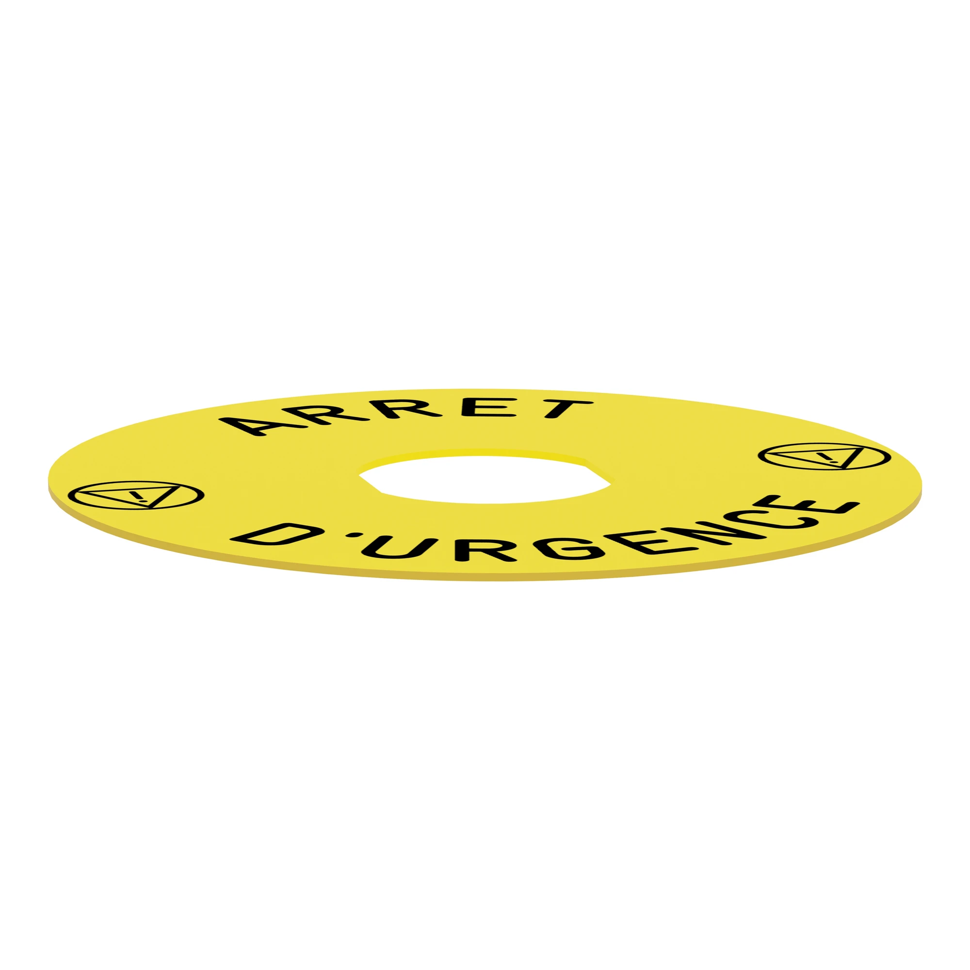 Schneider Electric ZBY8130 Sign, round Ø 90, for emergency stop push button, yellow, EMERGENCY STOP (img_004) Schneider Electric ZBY8130 Sign, round Ø 90, for emergency stop push button, yellow, EMERGENCY STOP (img_004)