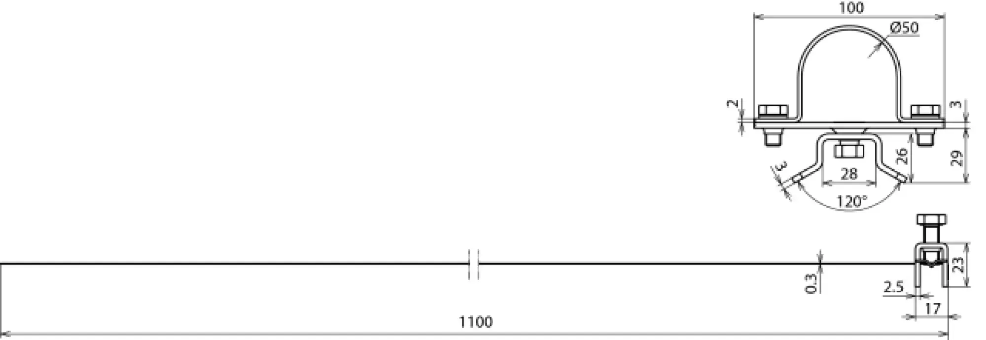 Dehn 105360 Fixing clamp f. pipes D50mm, tensioning strap D 90-300mm f. DEHNiso Combi (img_002) Dehn 105360 Fixing clamp f. pipes D50mm, tensioning strap D 90-300mm f. DEHNiso Combi (img_002)
