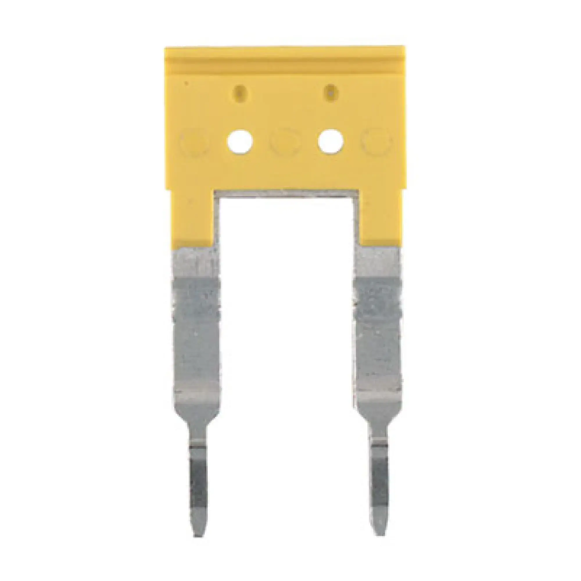 Weidmüller 1633200000 Cross-connector (terminal), Plugged, yellow, 24 A, Number of poles: 2, Pitch in mm: 12.00, Insulated: Yes, Width: 2.8 mm (img_001)