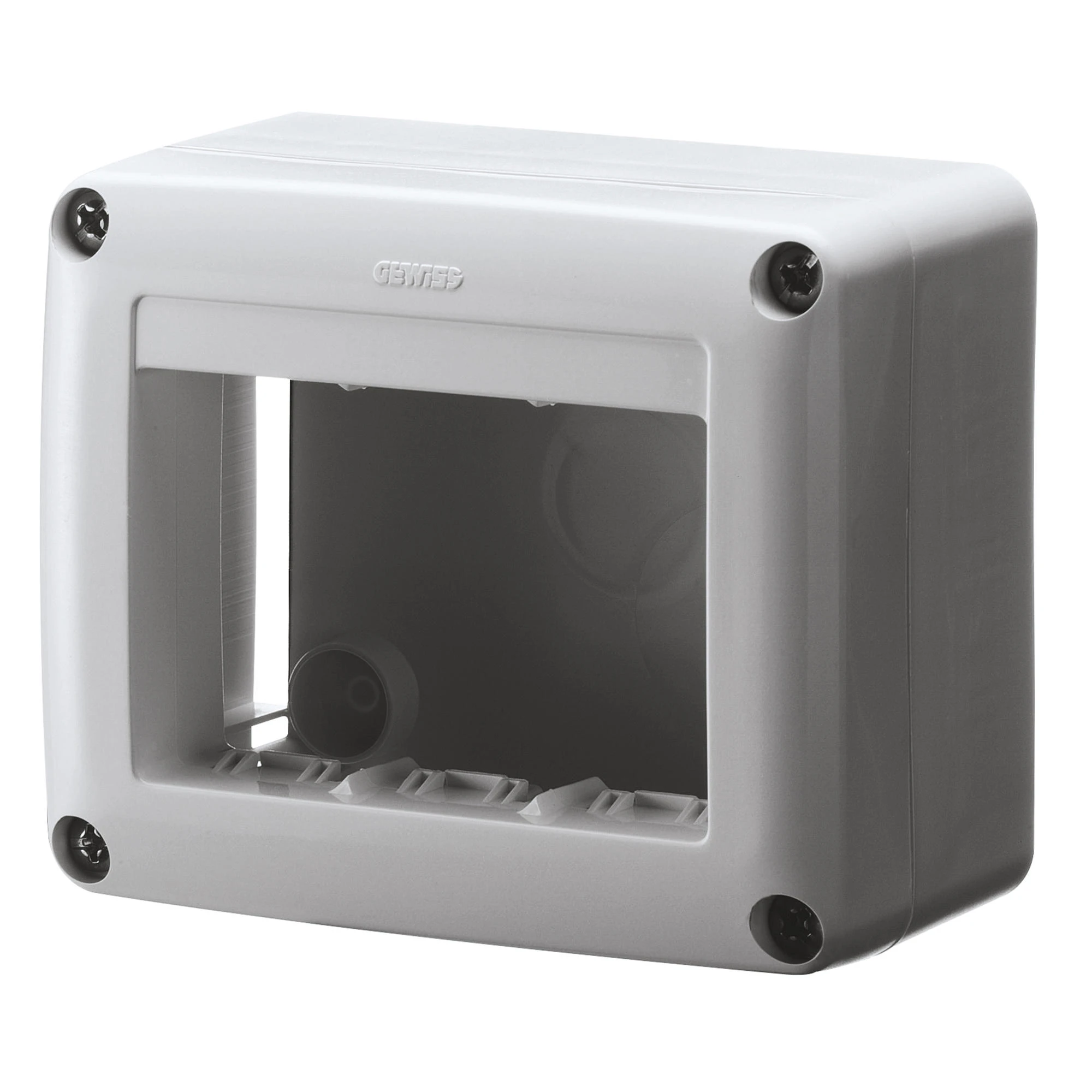 GEWISS GW27616 SELF-SUPPORTING DEVICE BOX FOR SYSTEM DEVICE - SKIRT AND FRAMNE TRUNKING - 3 GANG - SYSTEM RANGE - ANTHRACITE RAL7021 (img_001)