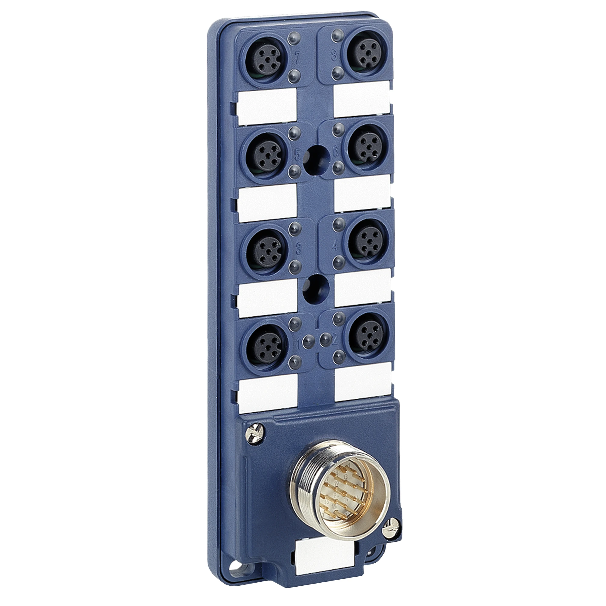 Schneider Electric ABE9C1280C23 Passive distribution box IP67, M23 connector, with 8-channel M12 connector, LED (img_001)