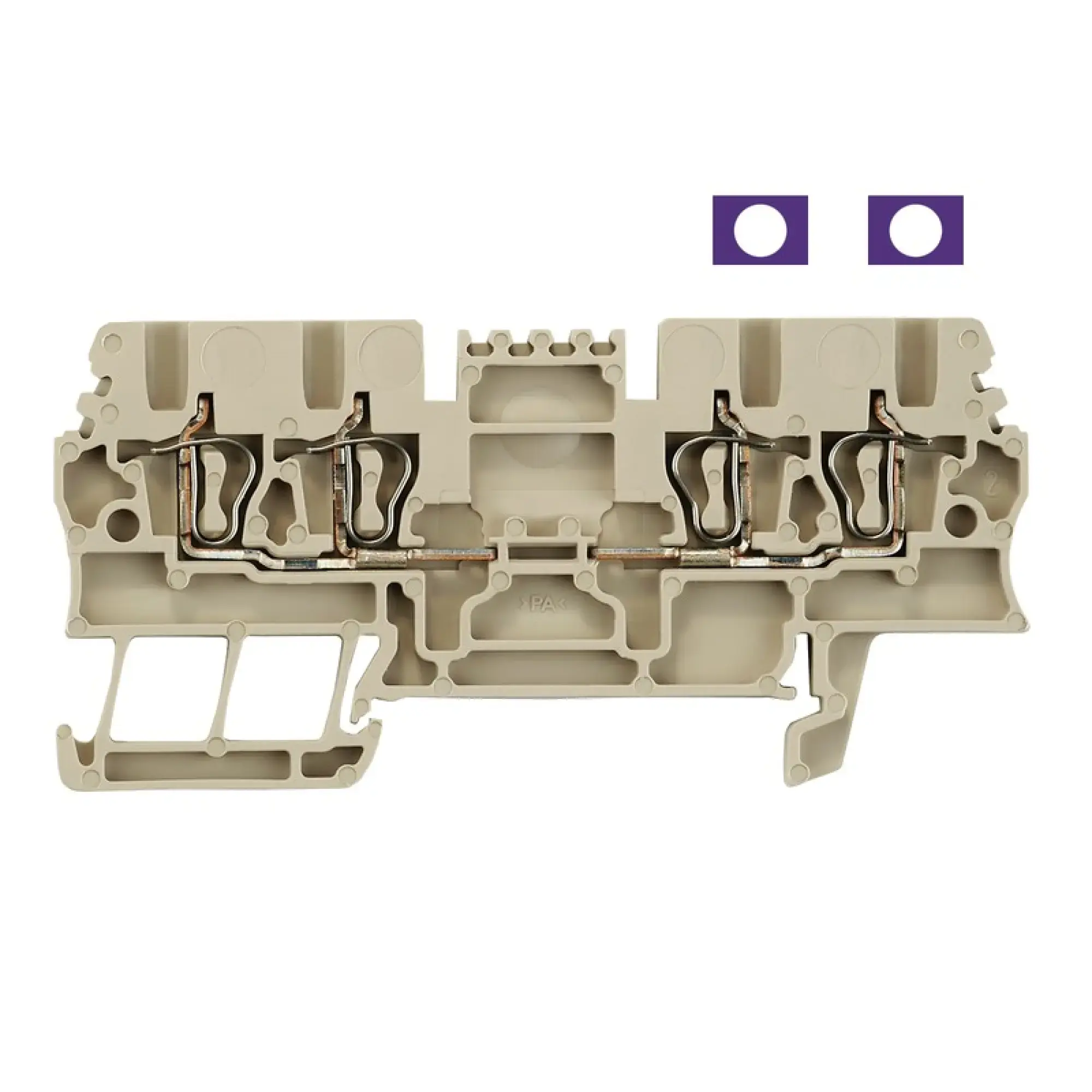 Weidmüller 1826970000 Feed-through terminal block, Tension-clamp connection, dark beige, 1.5 mm², 17.5 A, 500 V, Number of connections: 4 (img_001) Weidmüller 1826970000 Feed-through terminal block, Tension-clamp connection, dark beige, 1.5 mm², 17.5 A, 500 V, Number of connections: 4 (img_001)