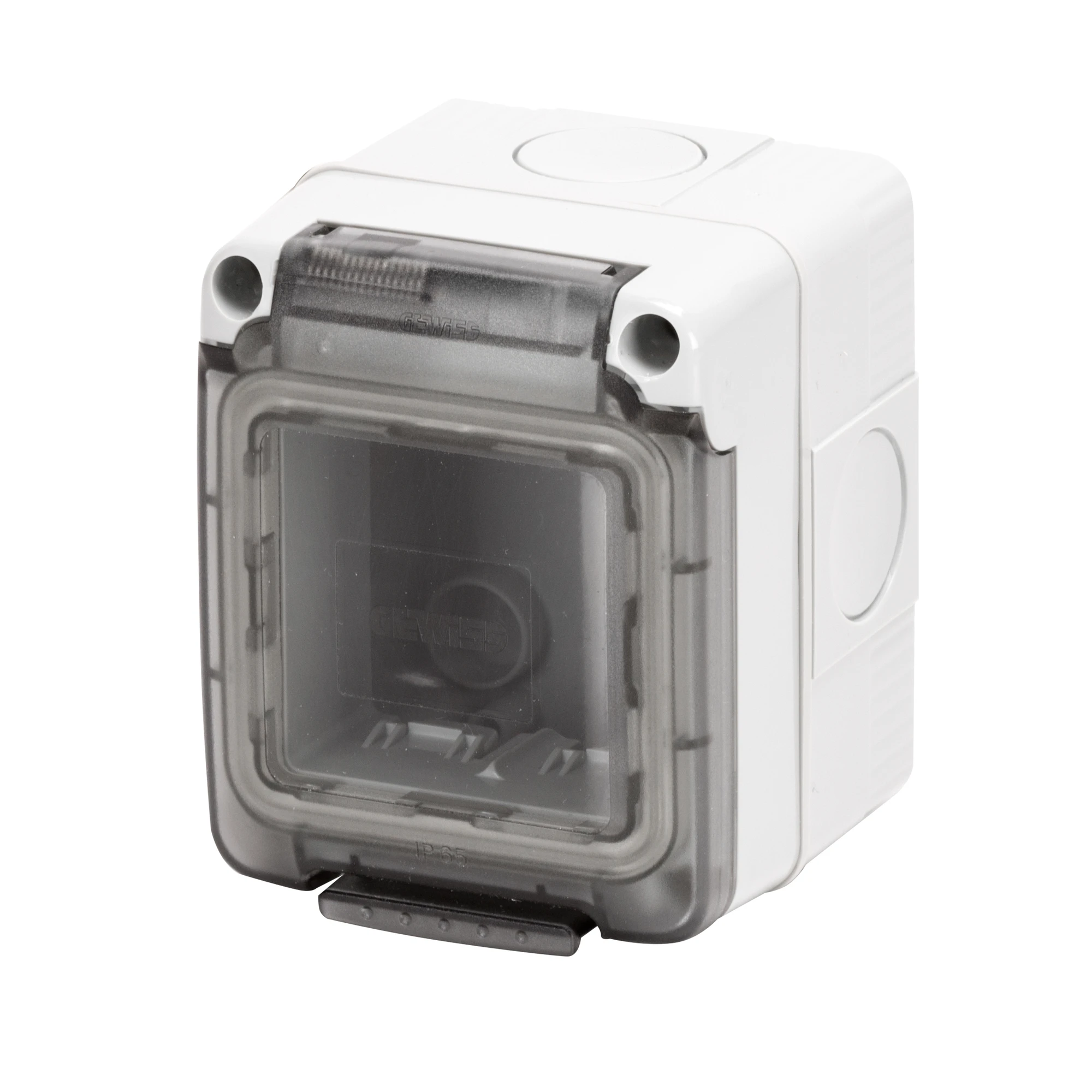 GEWISS GW27062 System AP Gehaeuse mit Halterung 2M IP65 RAL7035 (img_001)