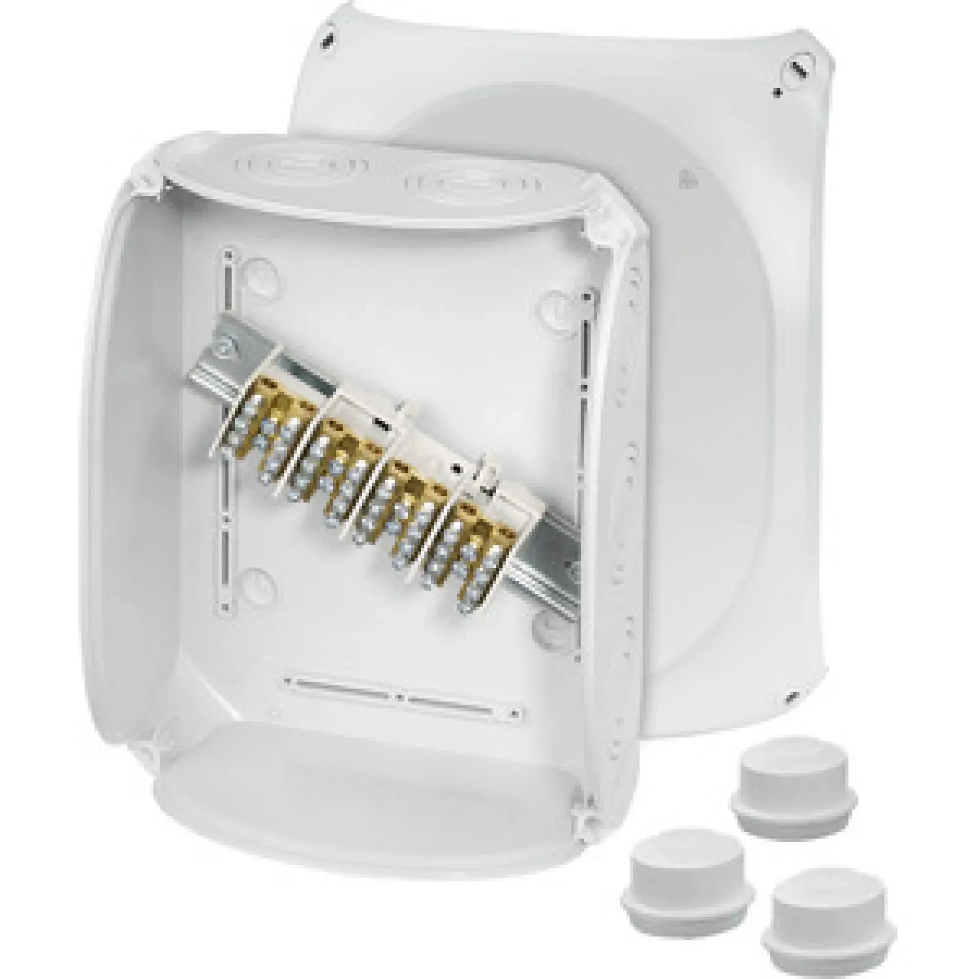 Hensel 62000167 Kabelabzweigkasten 25 qmm, 3phasig, 4pol. Hauptleitungsabzweigkl. DK 2524 S (img_001) Hensel 62000167 Kabelabzweigkasten 25 qmm, 3phasig, 4pol. Hauptleitungsabzweigkl. DK 2524 S (img_001)