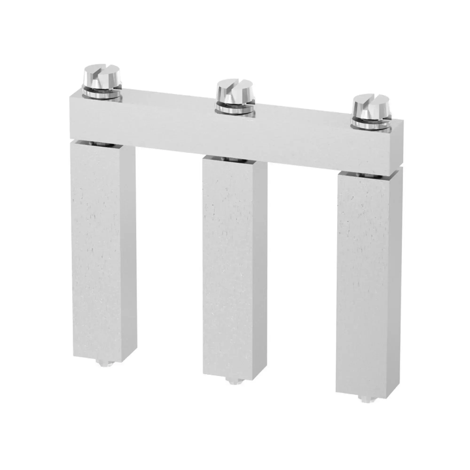 Weidmüller 1063400000 Cross-connector (terminal), when screwed in, Silver grey, 292 A, Number of poles: 3, Pitch in mm: 32.00, Insulated: No, Width: 10 mm (img_001)