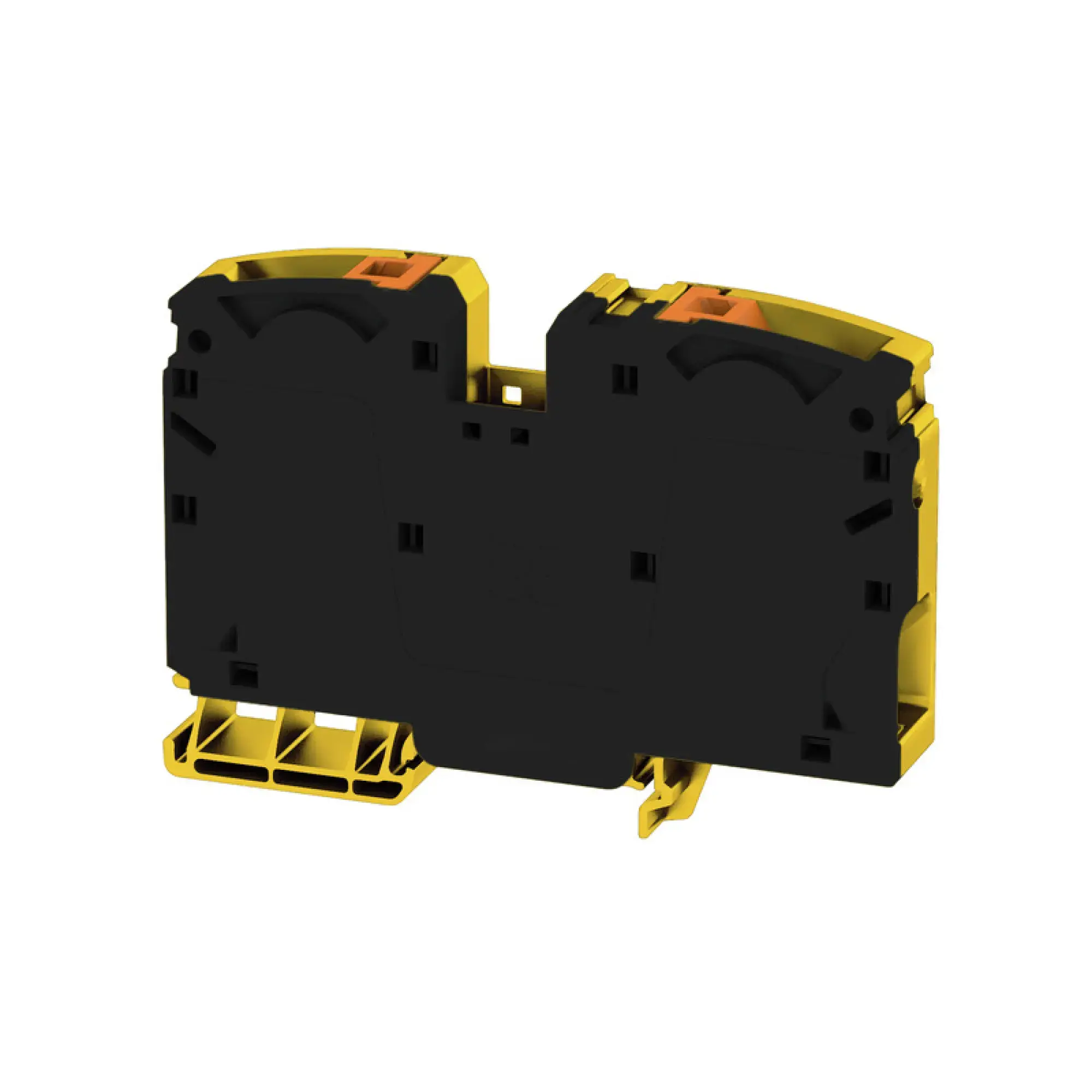 Weidmüller 2551530000 Feed-through terminal block, PUSH IN, black/yellow, 35 mm², 125 A, 1000 V, Number of connections: 2 (img_003)