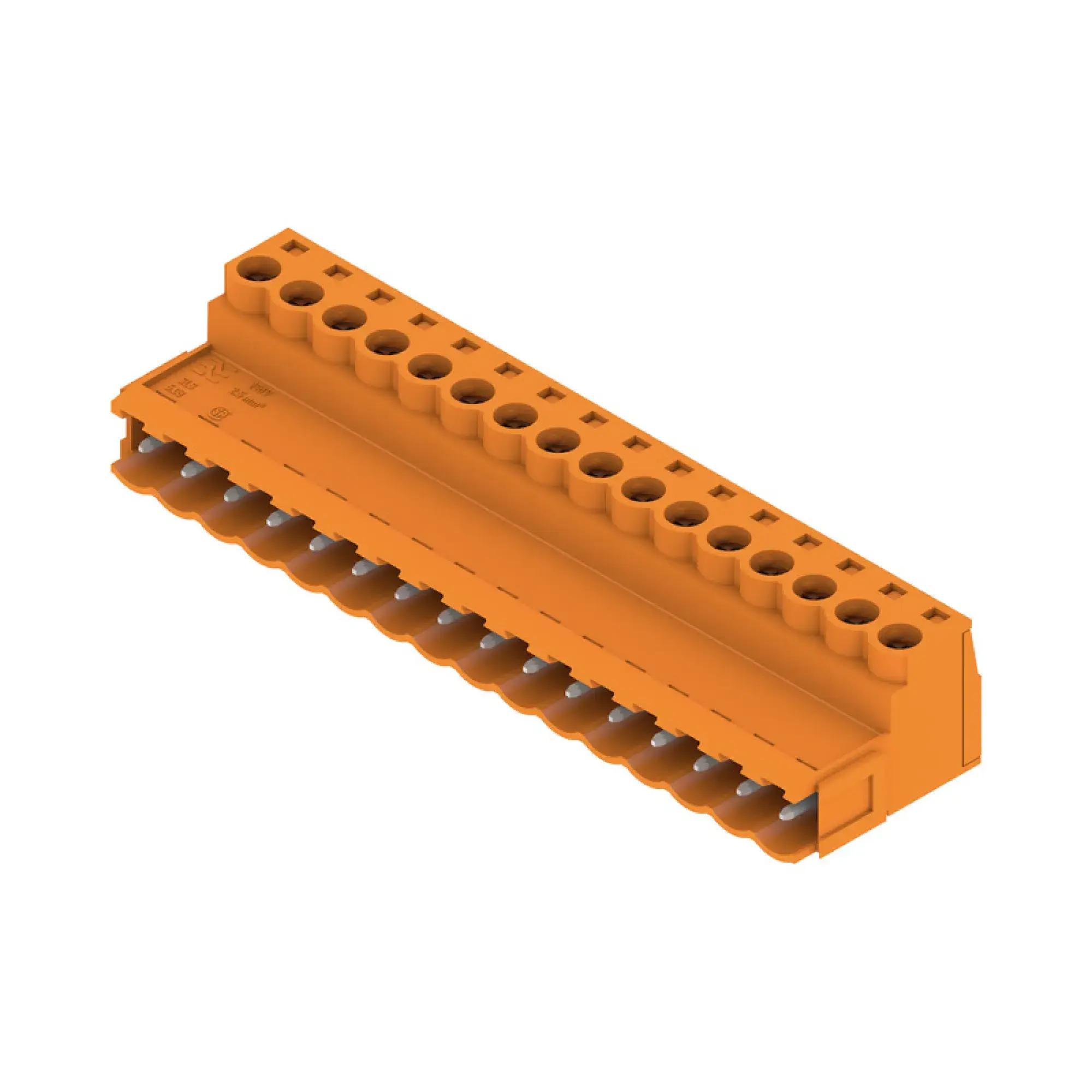 Weidmüller 1627380000 PCB connector (wire connection), 320 V, 21.5 A, Pitch in mm: 5.08, 3.31 mm², Number of poles: 16, Clamping yoke connection, Box (img_001)