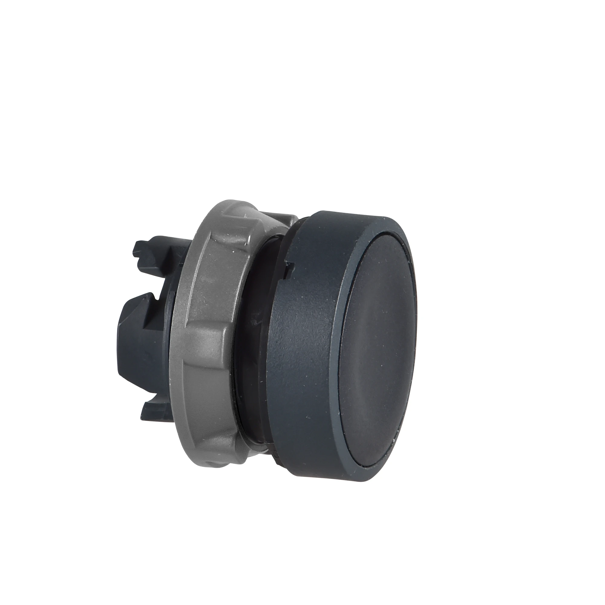 Schneider Electric ZB5AH02C0 Pushbutton, Front element, Harmony XB5, Plastic, 22mm, light gray, black, unmarked, latching (img_001)