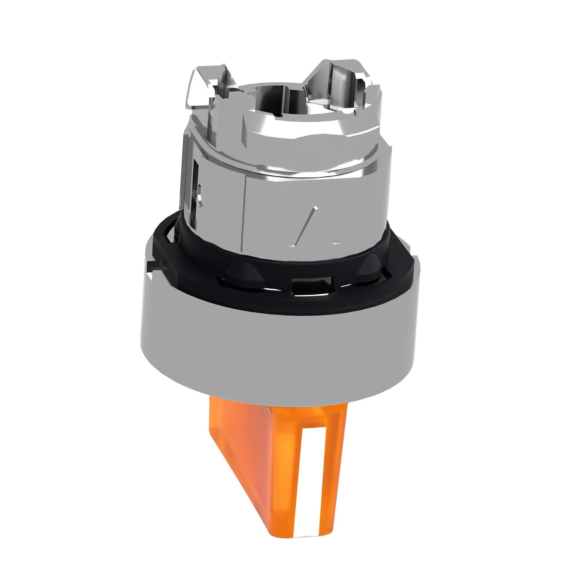 Schneider Electric ZB4BK1853 Illuminated selector switch, front element, Harmony XB4, metal, 22mm, orange, for universal LED, 3 positions, momentary right (img_008)