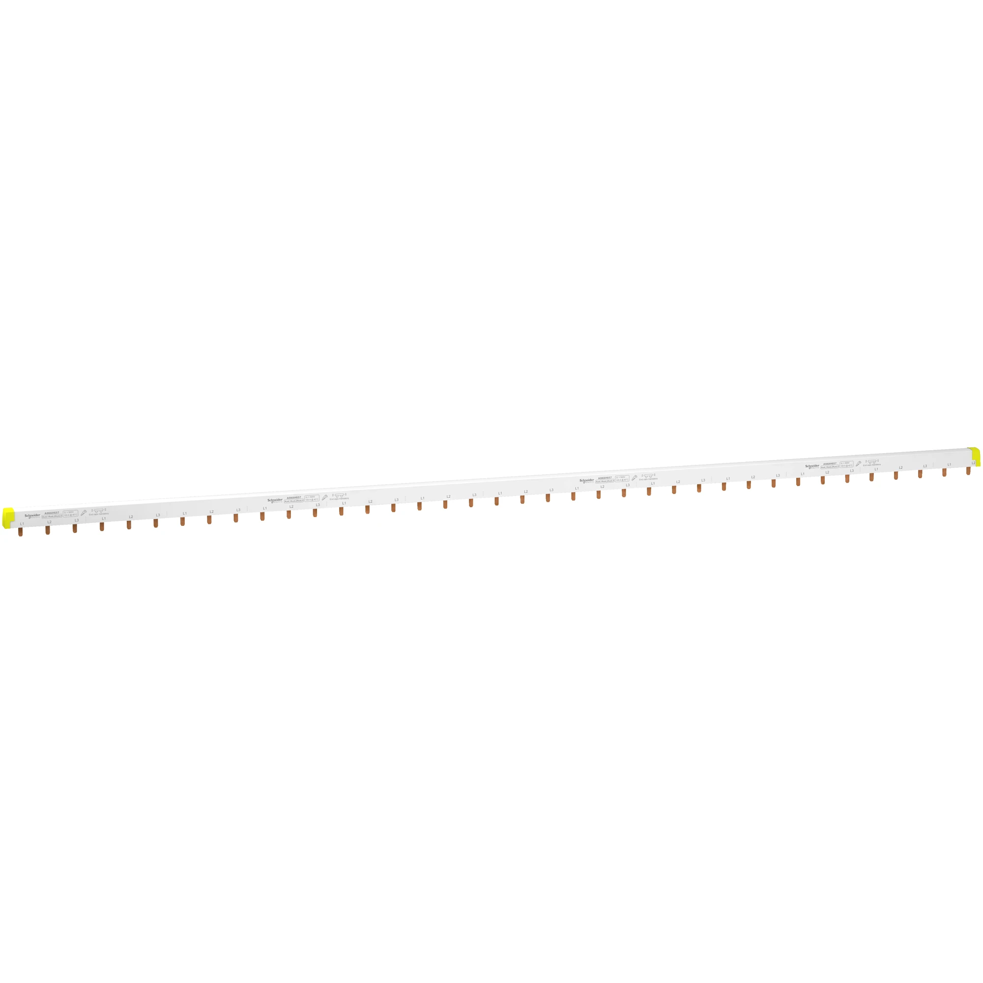 Schneider Electric A9XAH657 Busbar comb, cuttable, 3P+auxiliary switch, 3 phases, 57 modules, 100A (img_001) Schneider Electric A9XAH657 Busbar comb, cuttable, 3P+auxiliary switch, 3 phases, 57 modules, 100A (img_001)