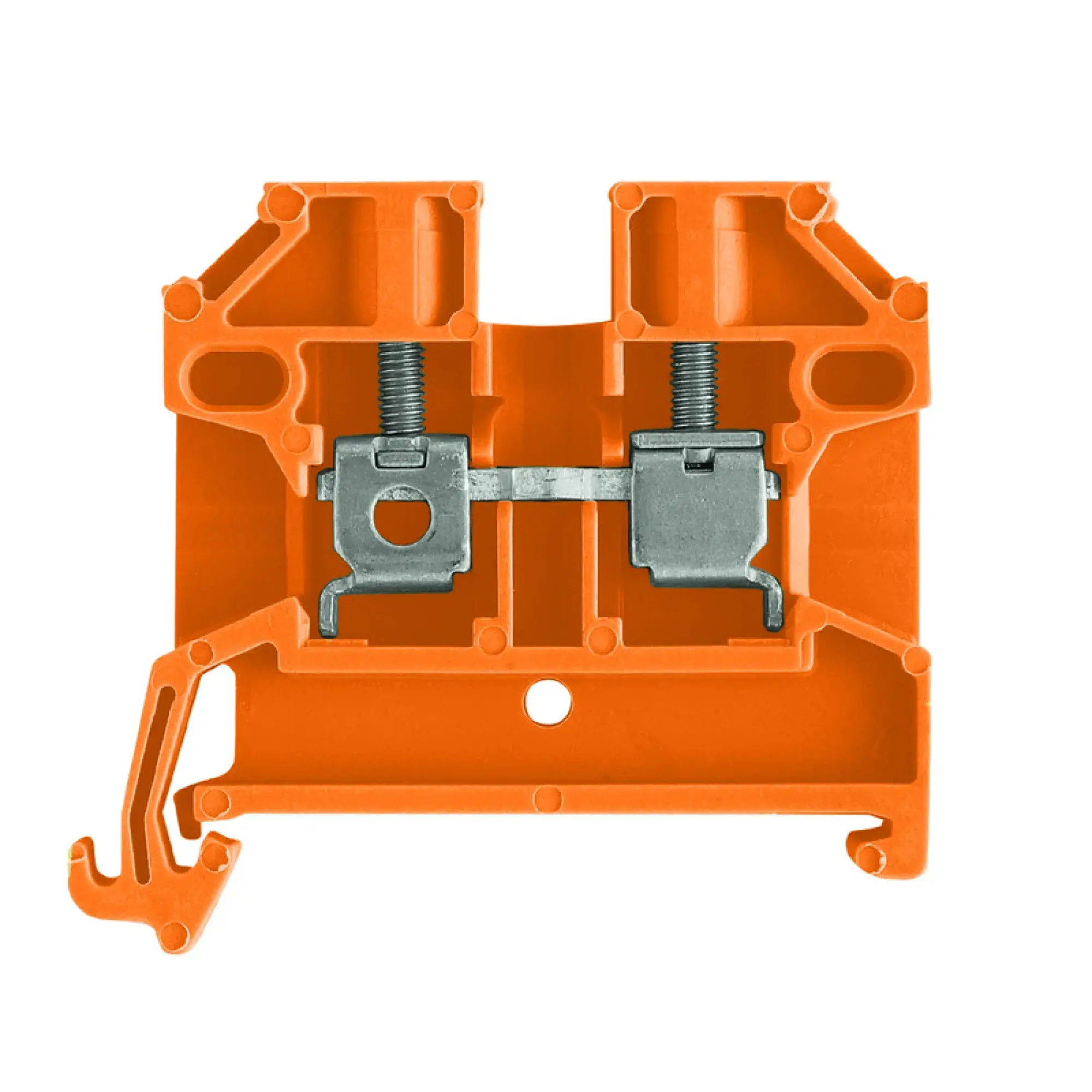 Weidmüller 2566460000 Feed-through terminal block, Screw connection, orange, 2.5 mm², 24 A, 800 V, Number of connections: 2 (img_001)