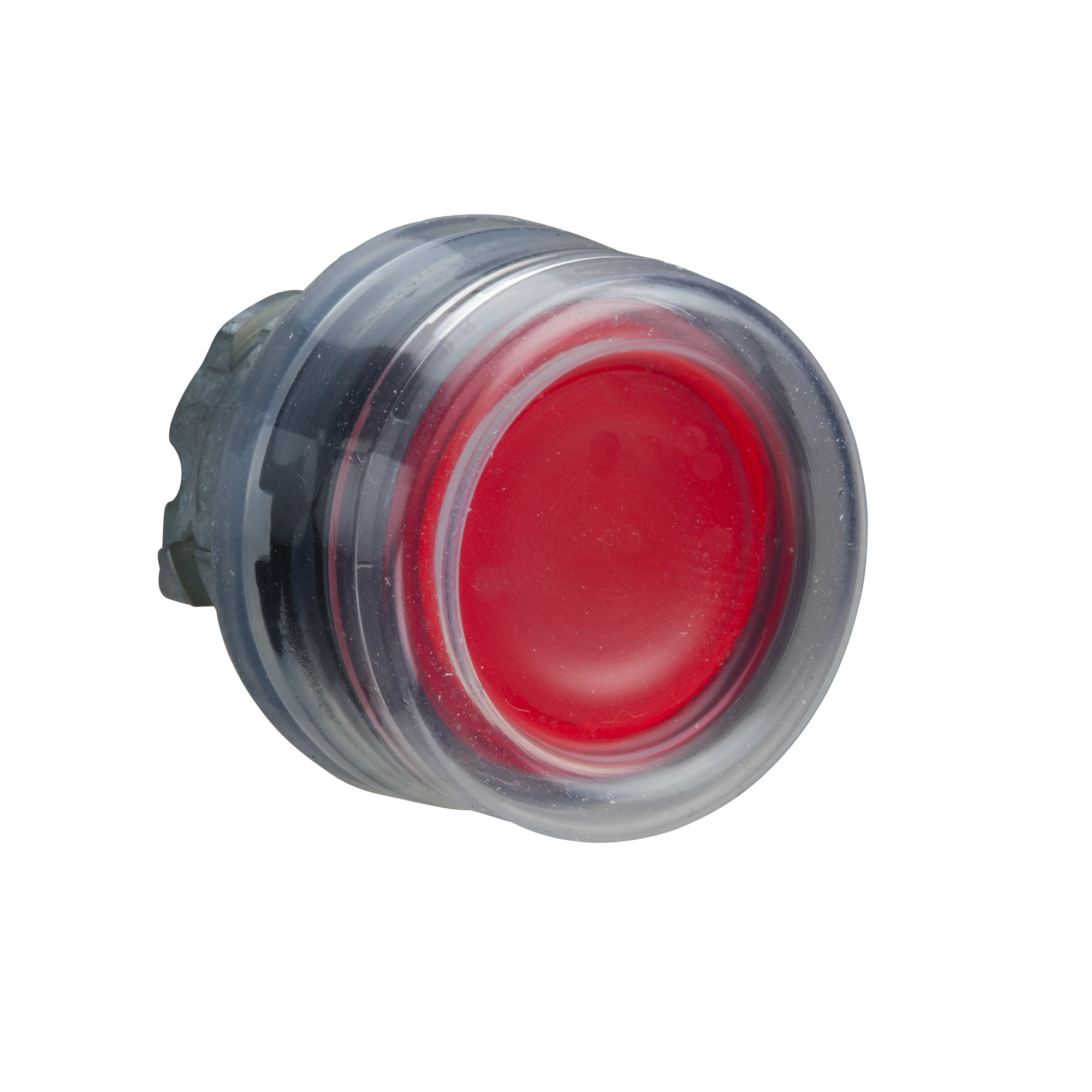 Schneider Electric ZB4BW5437 Leuchtdrucktaster, Frontelement, Harmony XB4, Metall schwarz, 22mm, rot, tastend, mit Schutzkappe, für universelle LED (img_001)