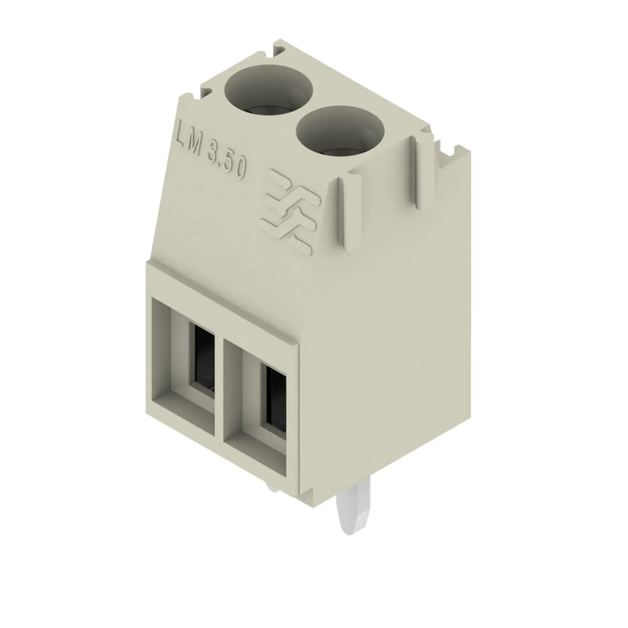 Weidmüller 1704160000 PCB terminal, 160 V, 16 A, Pitch in mm: 3.50, 2.08 mm², Number of poles: 2, Clamping yoke connection, THT solder connection, 90°, Box (img_001) Weidmüller 1704160000 PCB terminal, 160 V, 16 A, Pitch in mm: 3.50, 2.08 mm², Number of poles: 2, Clamping yoke connection, THT solder connection, 90°, Box (img_001)
