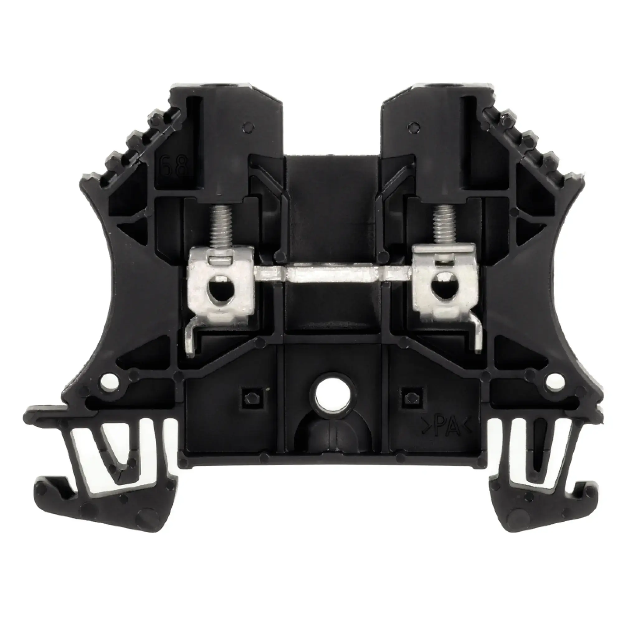 Weidmüller 1020010000 Feed-through terminal block, Screw connection, black, 2.5 mm², 24 A, 800 V, Number of connections: 2 (img_001)