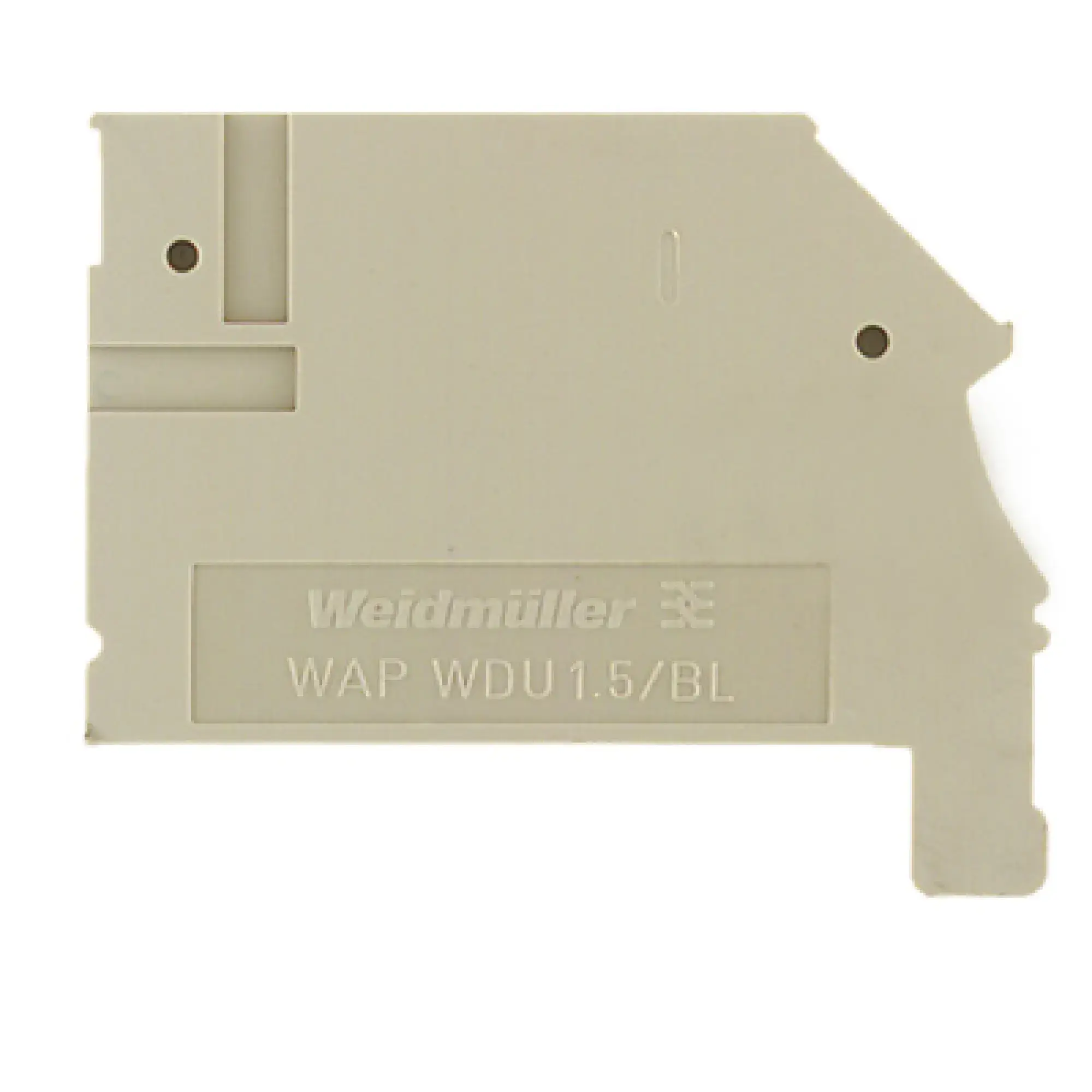 Weidmüller 1577320000 End plate (terminals), dark beige, Height: 45.4 mm, Width: 2.5 mm, V-0, Wemid (img_001)
