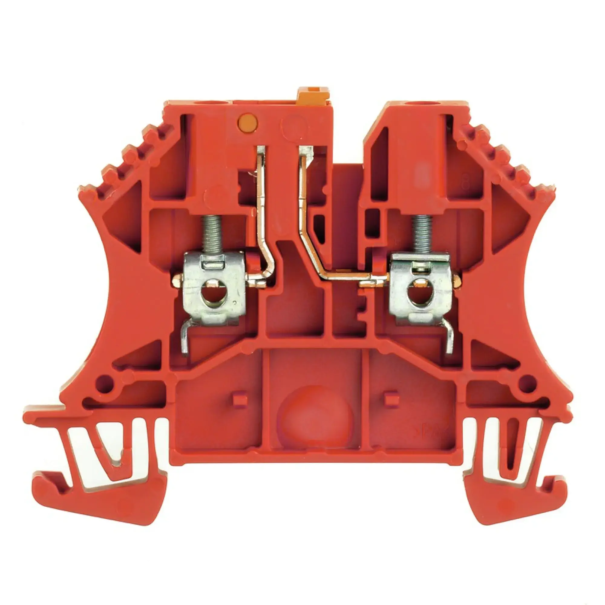 Weidmüller 1950680000 Test-disconnect terminal, Screw connection, red, 2.5 mm², 24 A, 500 V, Number of connections: 2, Number of levels: 1 (img_001)