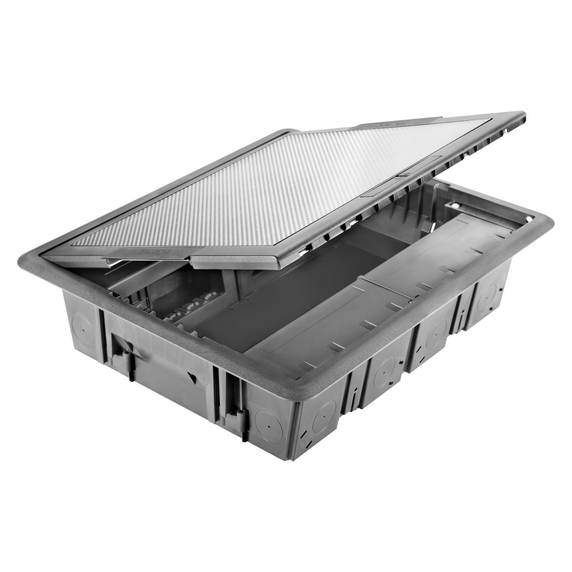 GEWISS GW24612 UNDERFLOOR OUTLET BOX - WITH STAINLESS STEEL COVER - 20 MODULES SYSTEM (img_001)