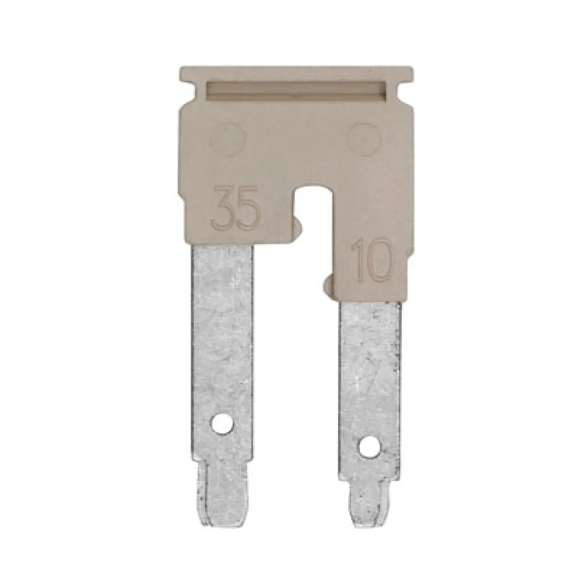 Weidmüller 7920100000 Cross-connector (terminal), Plugged, yellow, 125 A, Number of poles: 0, Pitch in mm: 16.00, Insulated: Yes, Width: 4 mm ZQV 35-10 (img_001)