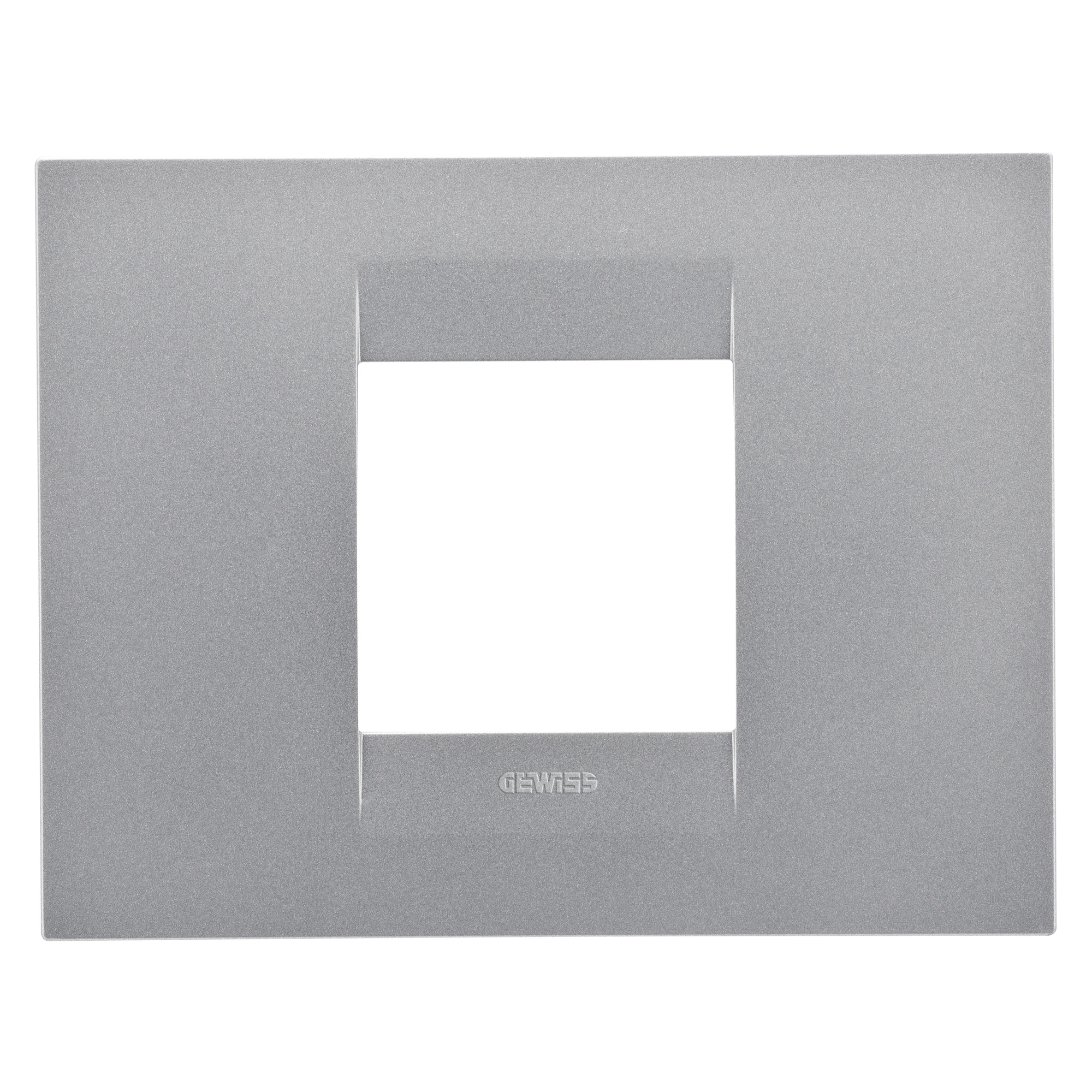GEWISS GW16402VT GEO PLATE - IN PAINTED TECHNOPOLYMER - 2 MODULES - TITANIUM - CHORUSMART (img_001) GEWISS GW16402VT GEO PLATE - IN PAINTED TECHNOPOLYMER - 2 MODULES - TITANIUM - CHORUSMART (img_001)