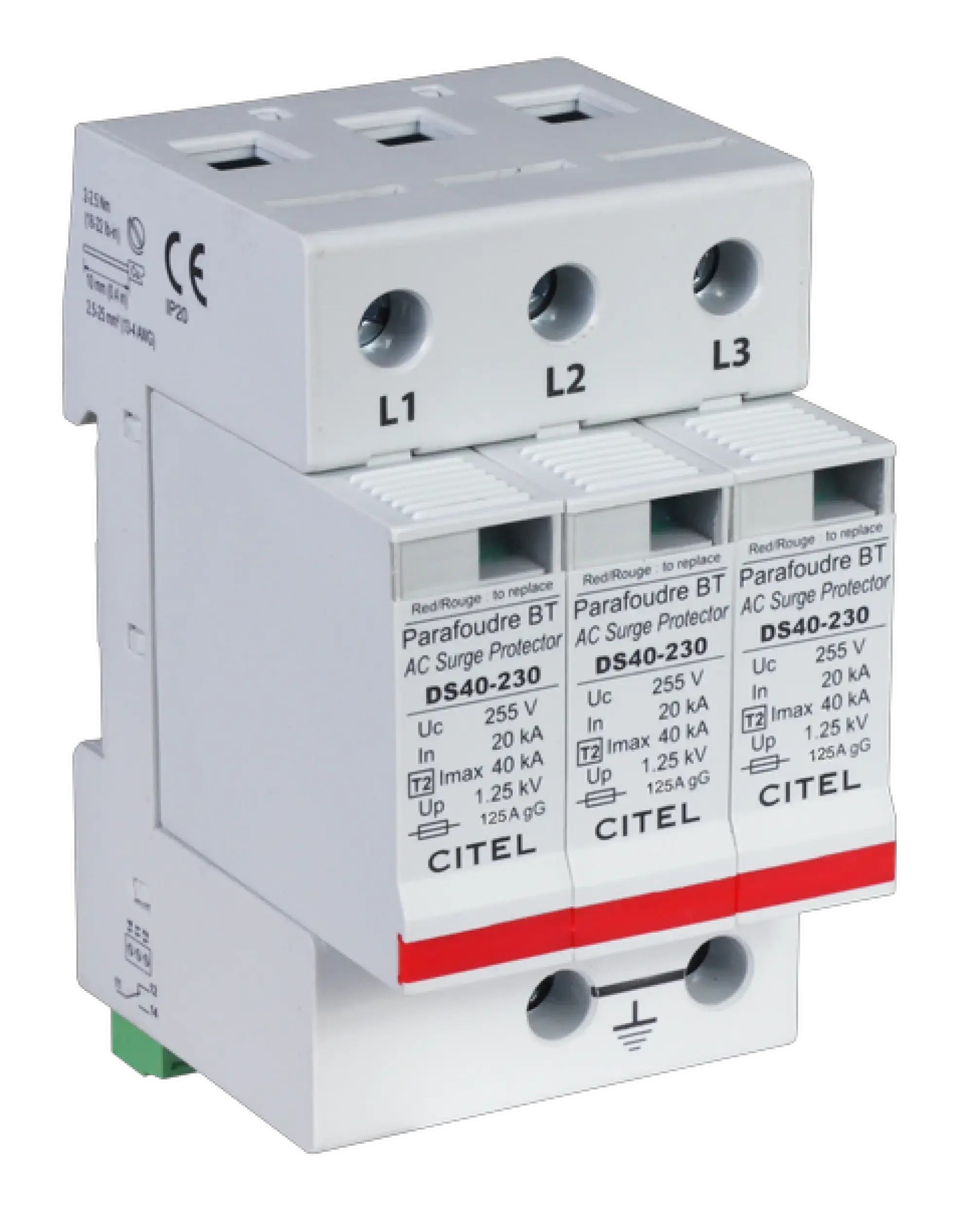 Citel 46152320 Überspannungsbleiter 3-polig Typ 2 für 230/400 V TNC Netze (img_001) Citel 46152320 Überspannungsbleiter 3-polig Typ 2 für 230/400 V TNC Netze (img_001)