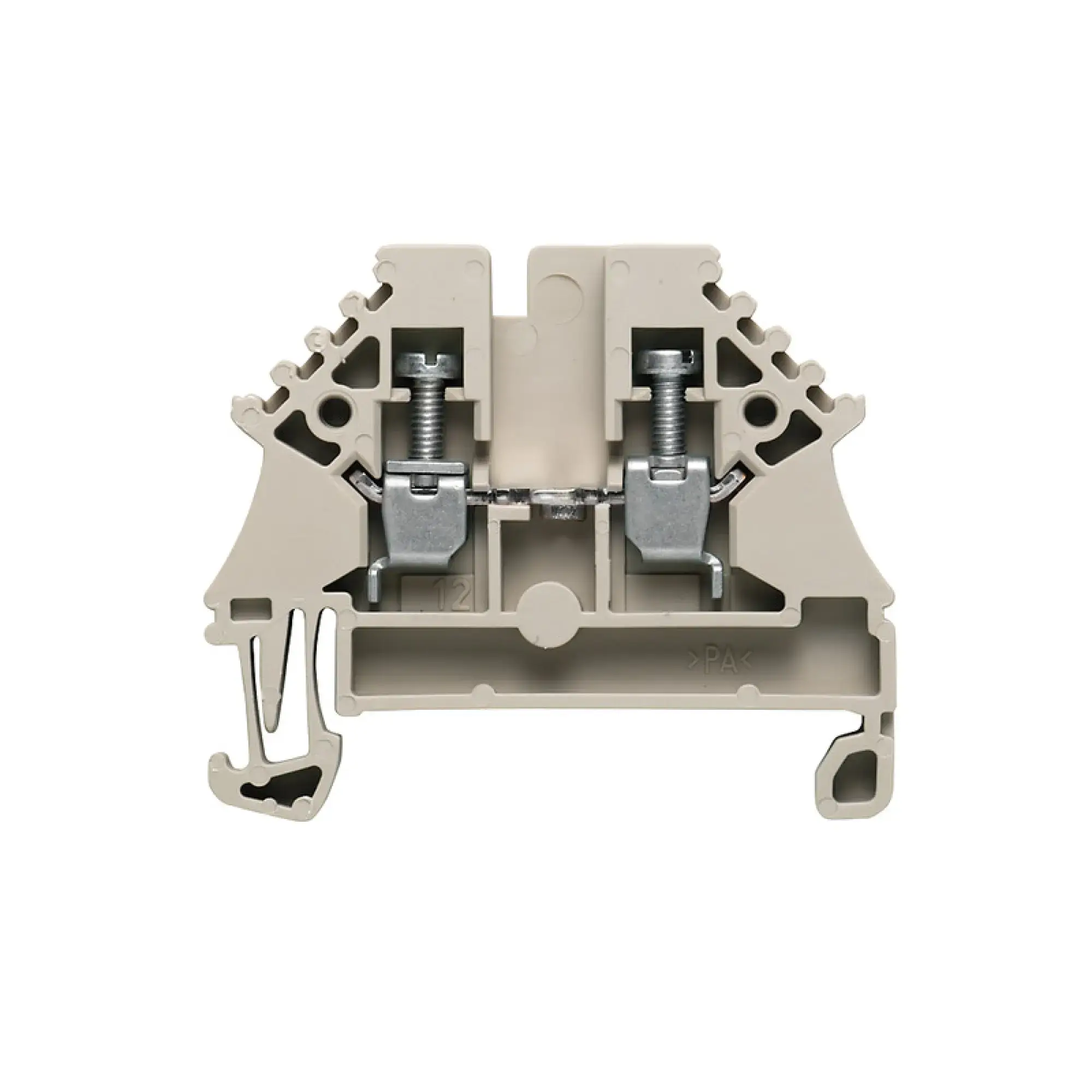 Weidmüller 1023700000 Feed-through terminal block, Screw connection, dark beige, 2.5 mm², 24 A, 500 V, Number of connections: 2 (img_001)