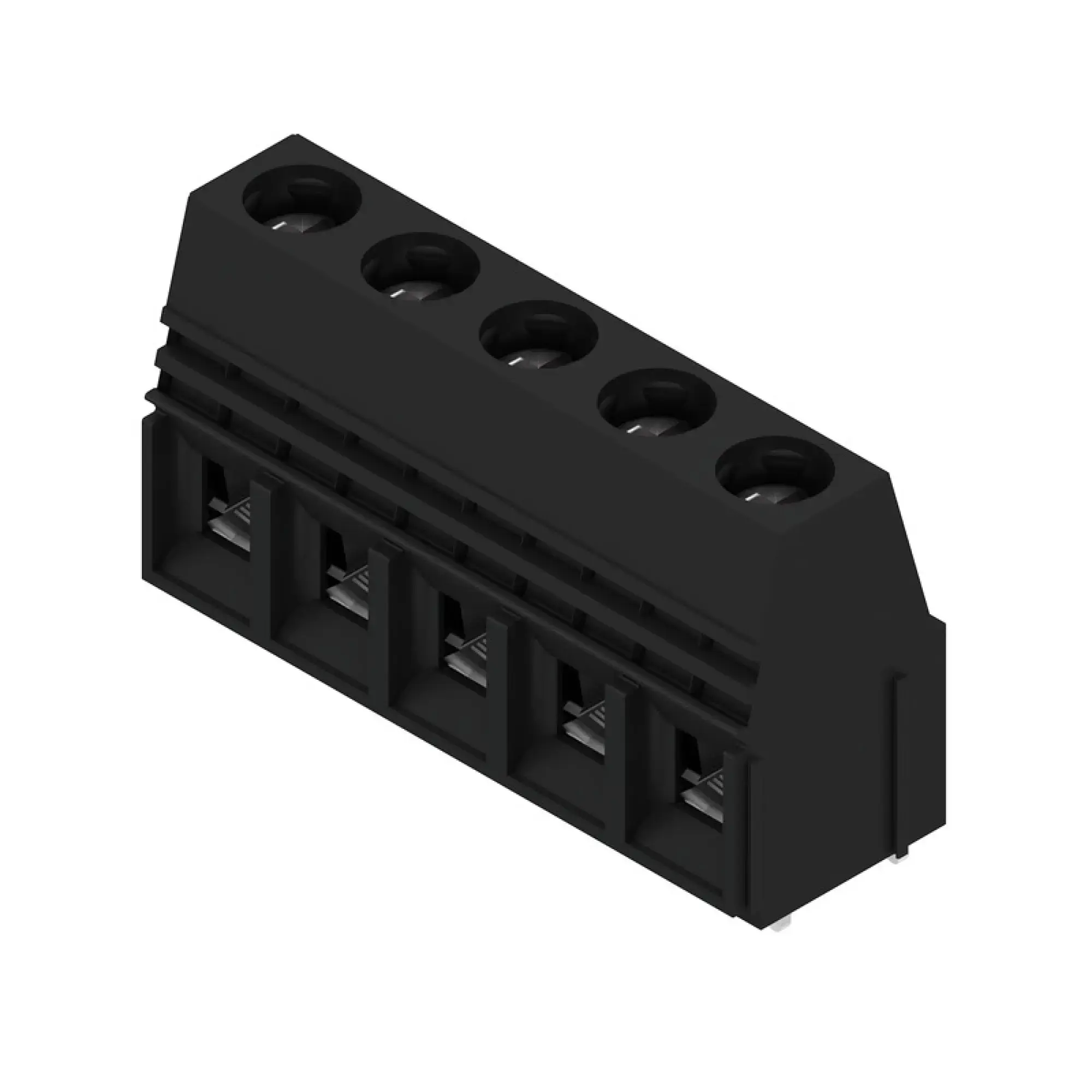 Weidmüller 2457370000 PCB terminal, 690 V, 76 A, Pitch in mm: 10.16, 16 mm², Number of poles: 5, Clamping yoke connection, THT solder connection, 90°, Box (img_001) Weidmüller 2457370000 PCB terminal, 690 V, 76 A, Pitch in mm: 10.16, 16 mm², Number of poles: 5, Clamping yoke connection, THT solder connection, 90°, Box (img_001)
