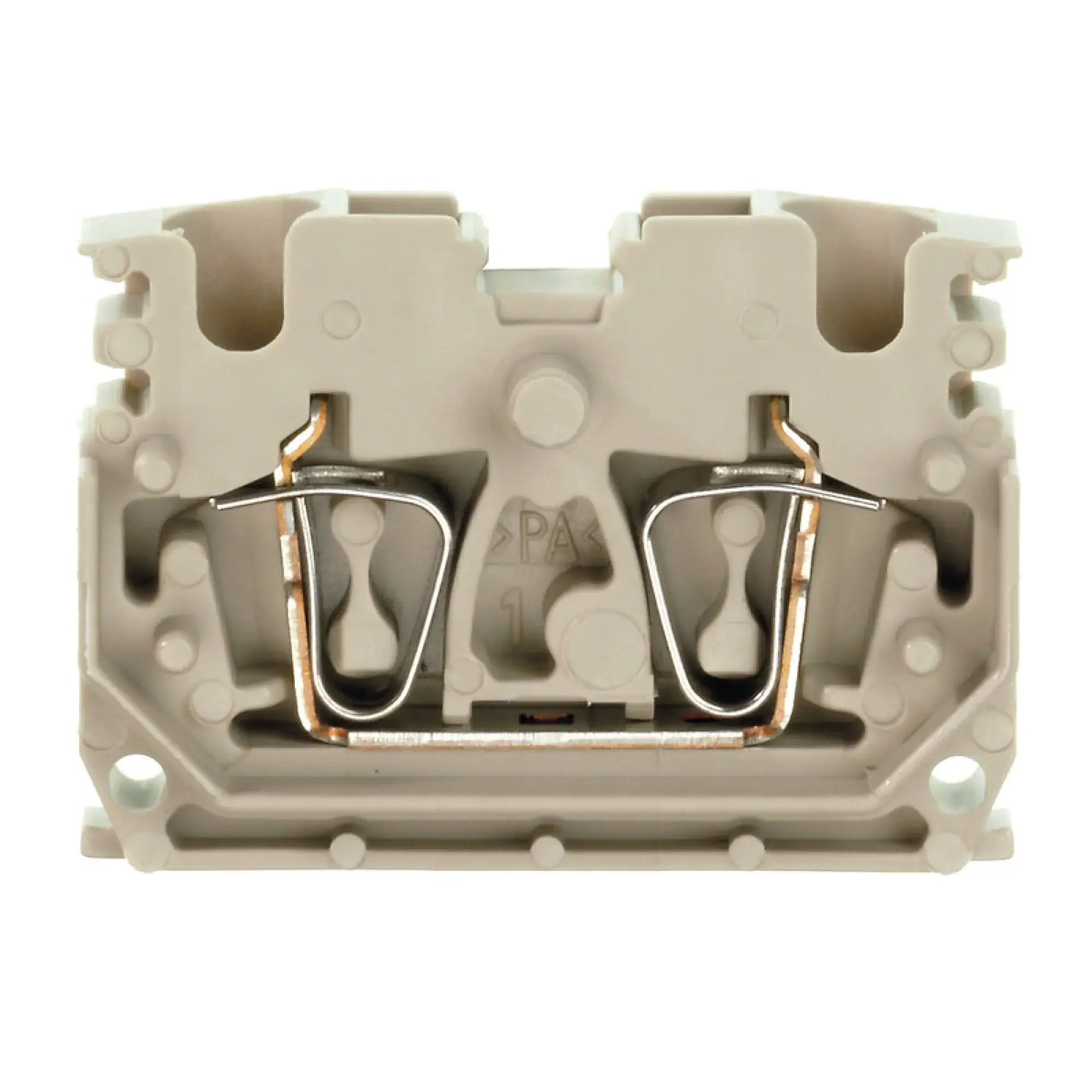 Weidmüller 1704500000 Feed-through terminal block, Tension-clamp connection, dark beige, 2.5 mm², 24 A, 800 V, Number of connections: 2 (img_001) Weidmüller 1704500000 Feed-through terminal block, Tension-clamp connection, dark beige, 2.5 mm², 24 A, 800 V, Number of connections: 2 (img_001)