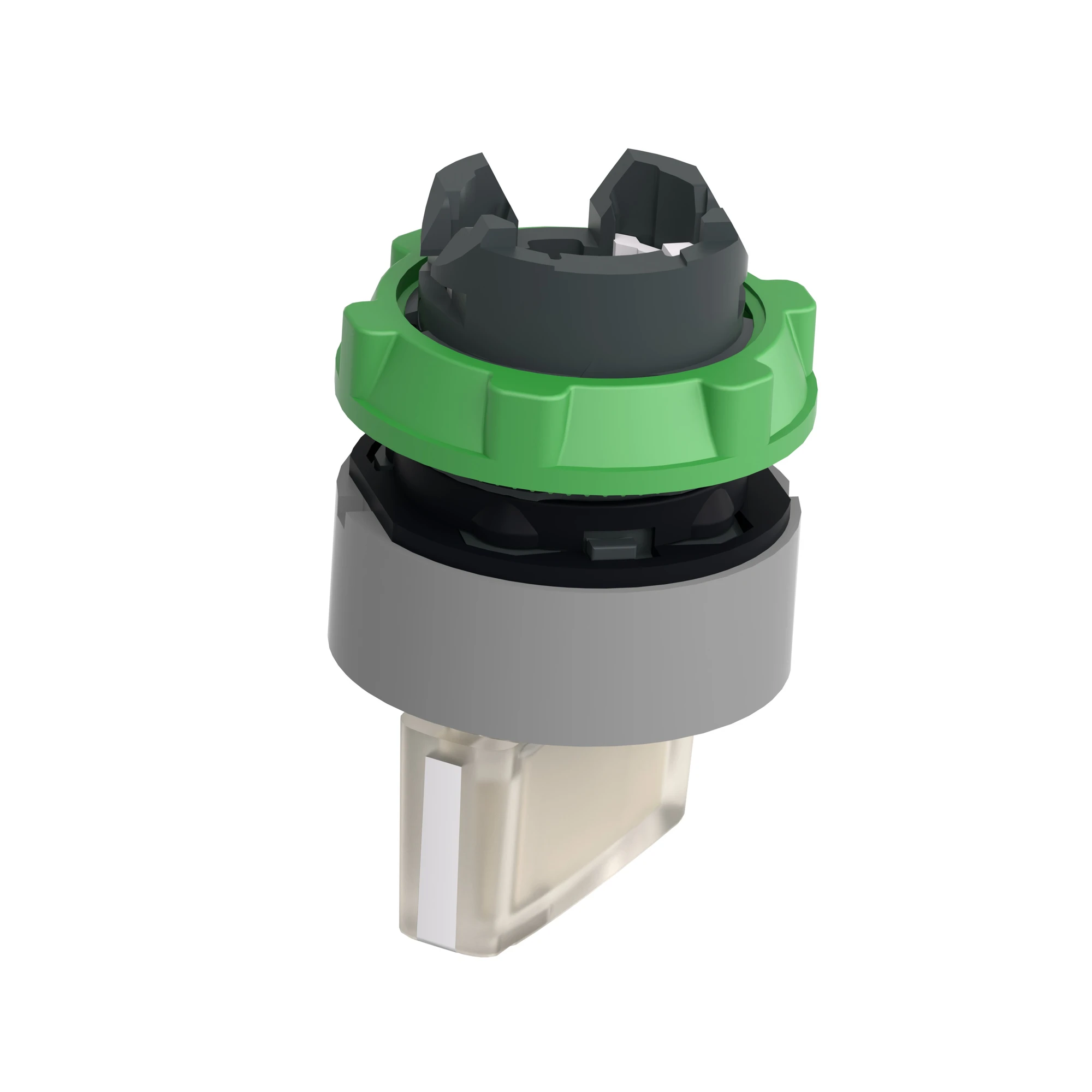 Schneider Electric ZB5AK1413C0 Pilot light selector switch, front element, Harmony XB5, plastic, 22mm, white, for universal LED, 2 positions, momentary (img_008)