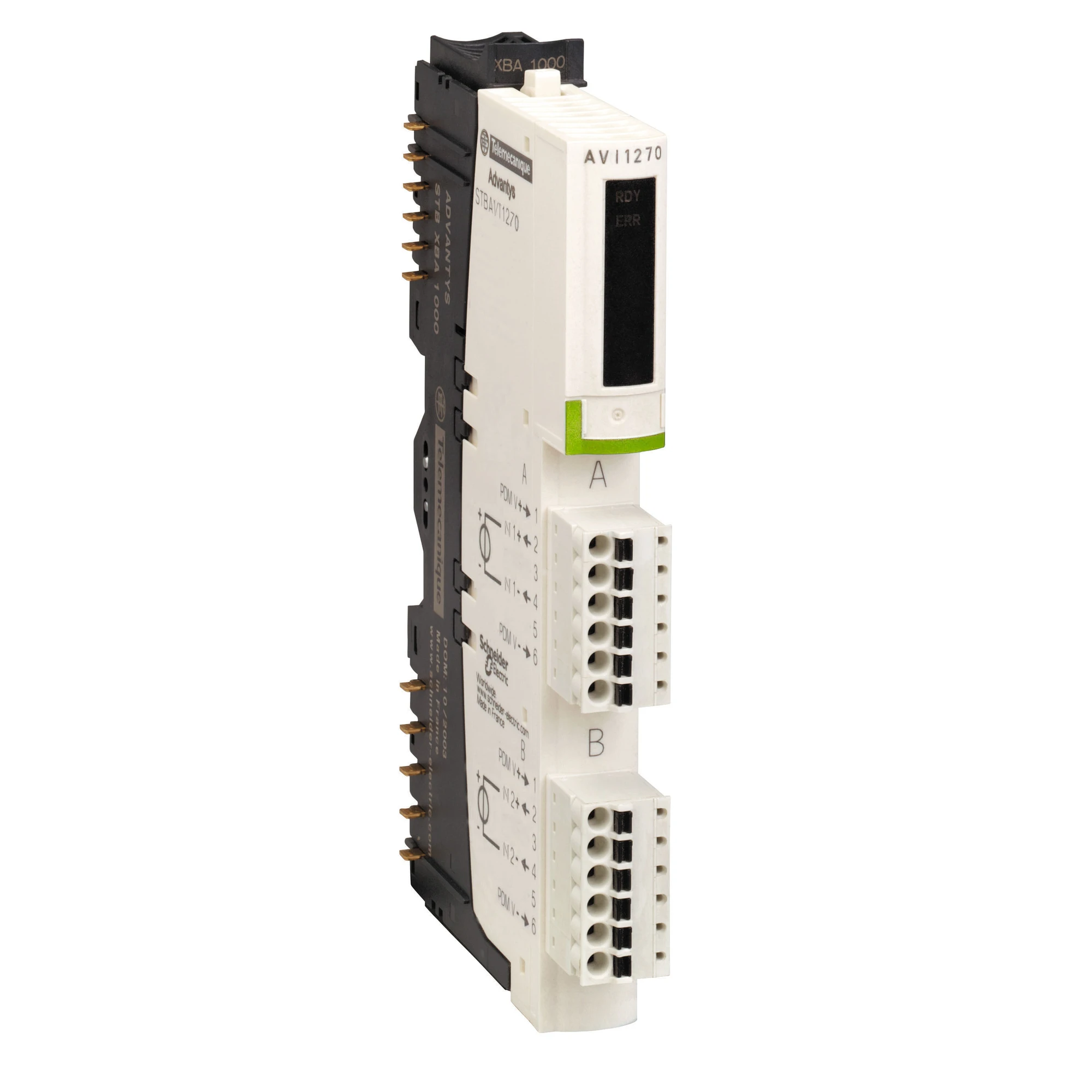 Schneider Electric STBAVI1270K Standard Analog Input Set, Modicon STB +/- 10V, 2 Inputs - 11 Bit + Signal (img_001)