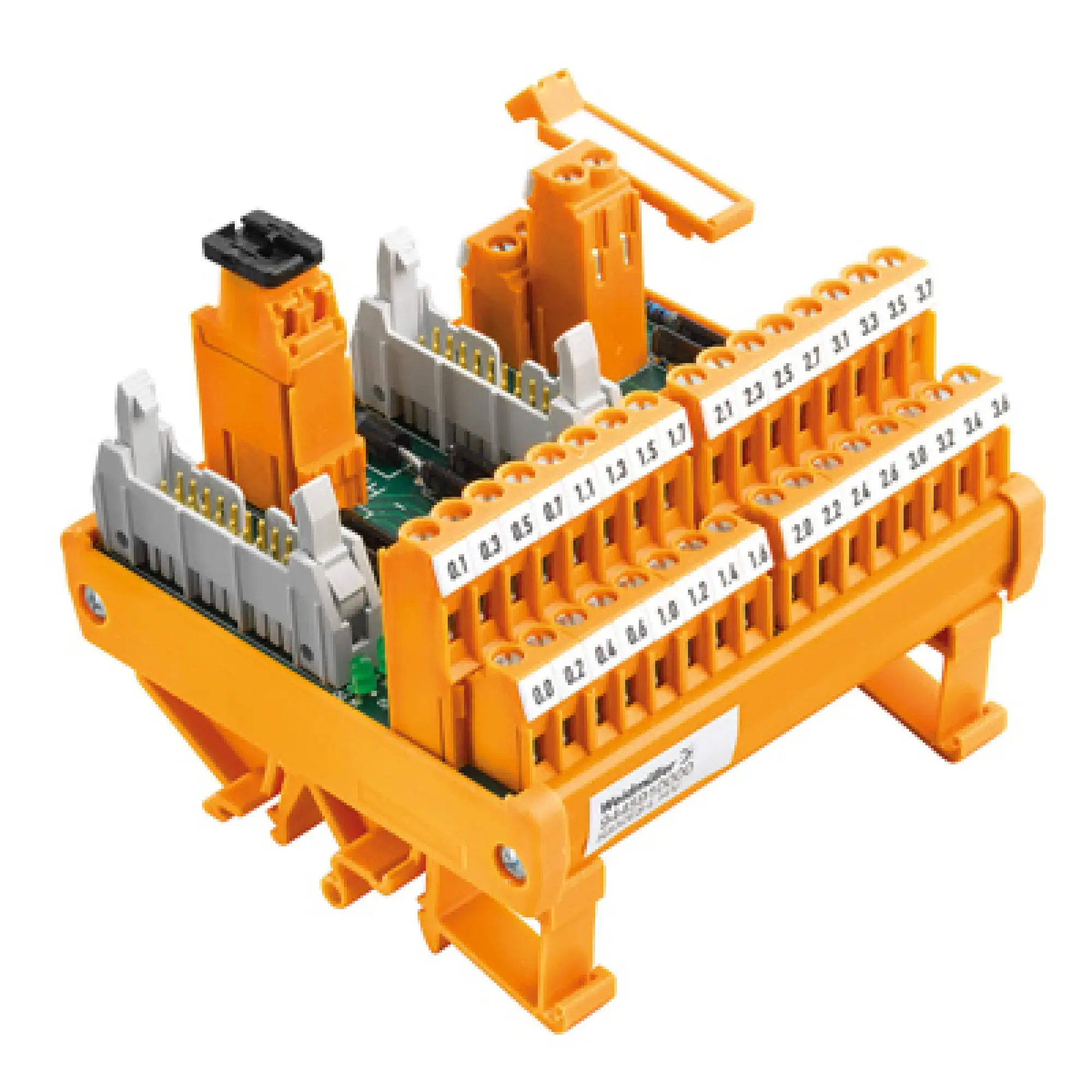 Weidmüller 9445910000 Interface module with relais, LP2N 5.08mm, Screw connection, 2 x plug-in connectors in acc. with IEC60603-13 / DIN41651, 2x20-pole plug, 1-wire, LED s (img_001)
