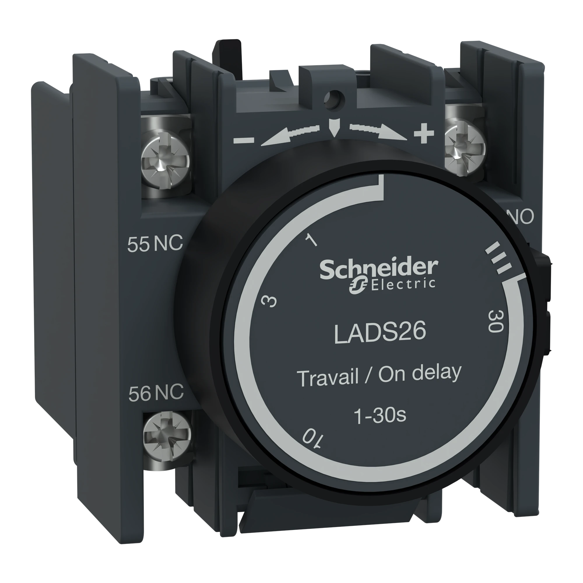 Schneider Electric LADS26 Time block, delay-on, 1NO+1NC, 1.00-30.00s (img_001) Schneider Electric LADS26 Time block, delay-on, 1NO+1NC, 1.00-30.00s (img_001)