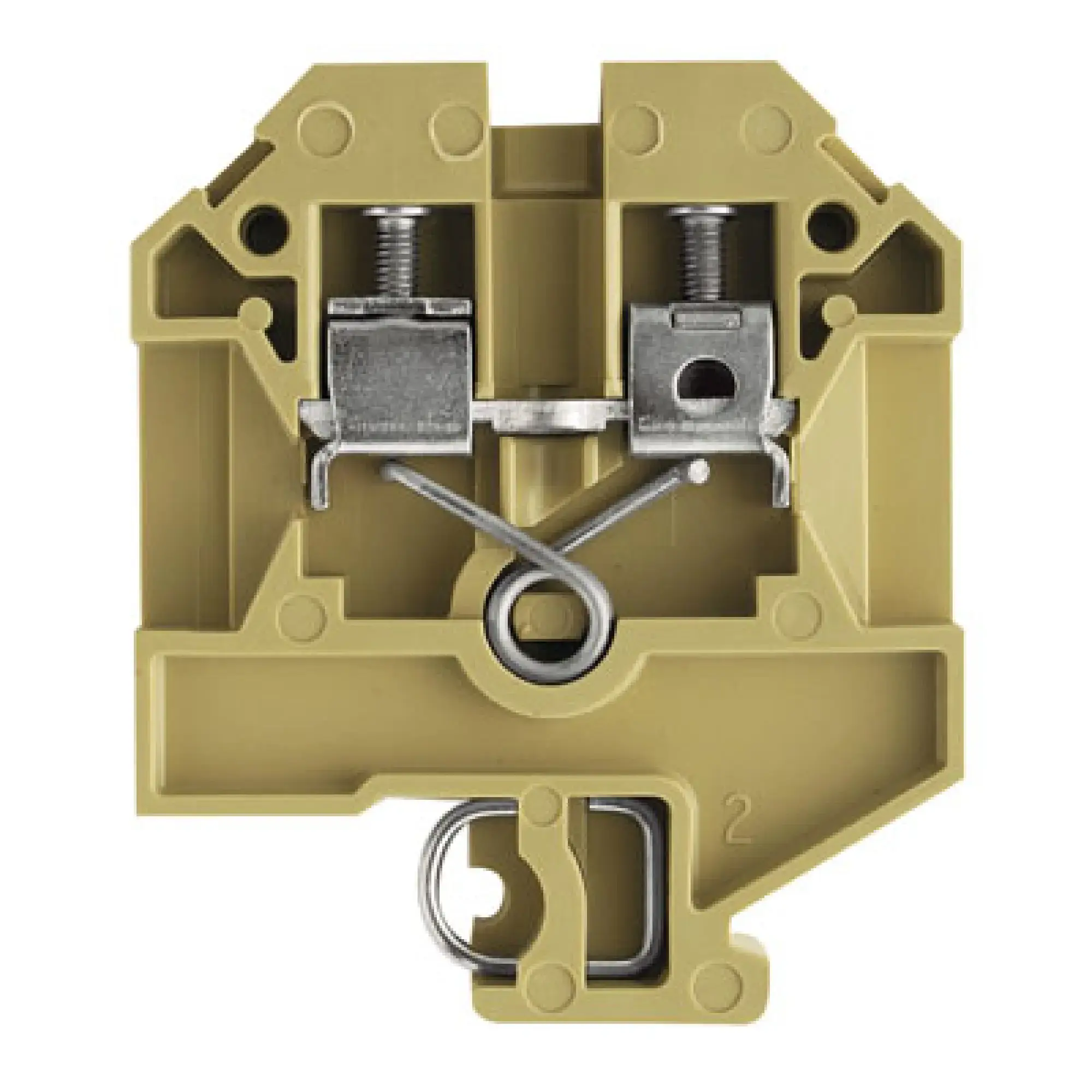 Weidmüller 0497560000 Feed-through terminal block, Screw connection, beige / yellow, 4 mm², 32 A, 630 V, Number of connections: 2 (img_001)