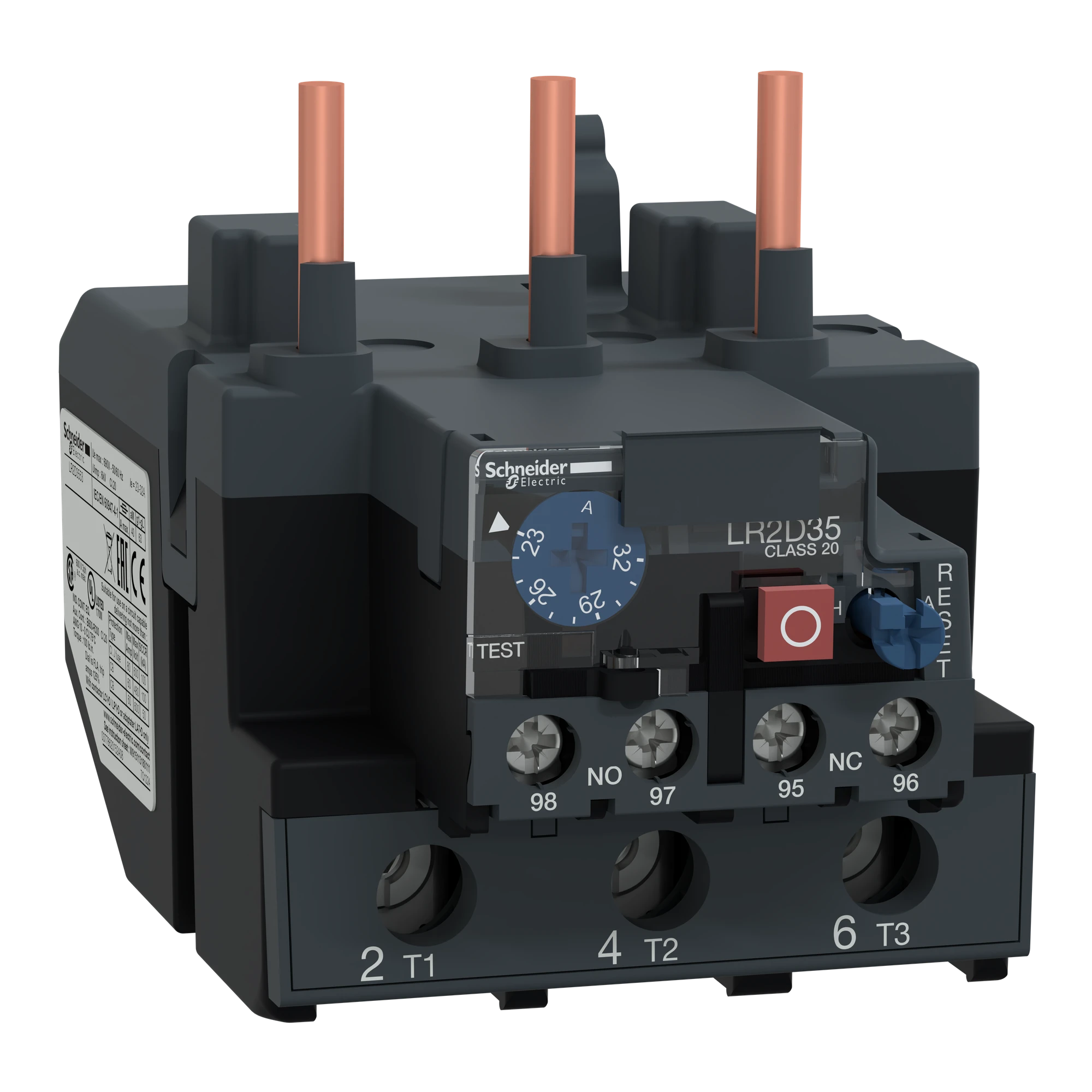Schneider Electric LR2D3553 Motor protection relay, 23-32A, 1NC+1NO, Class 20A (img_001)
