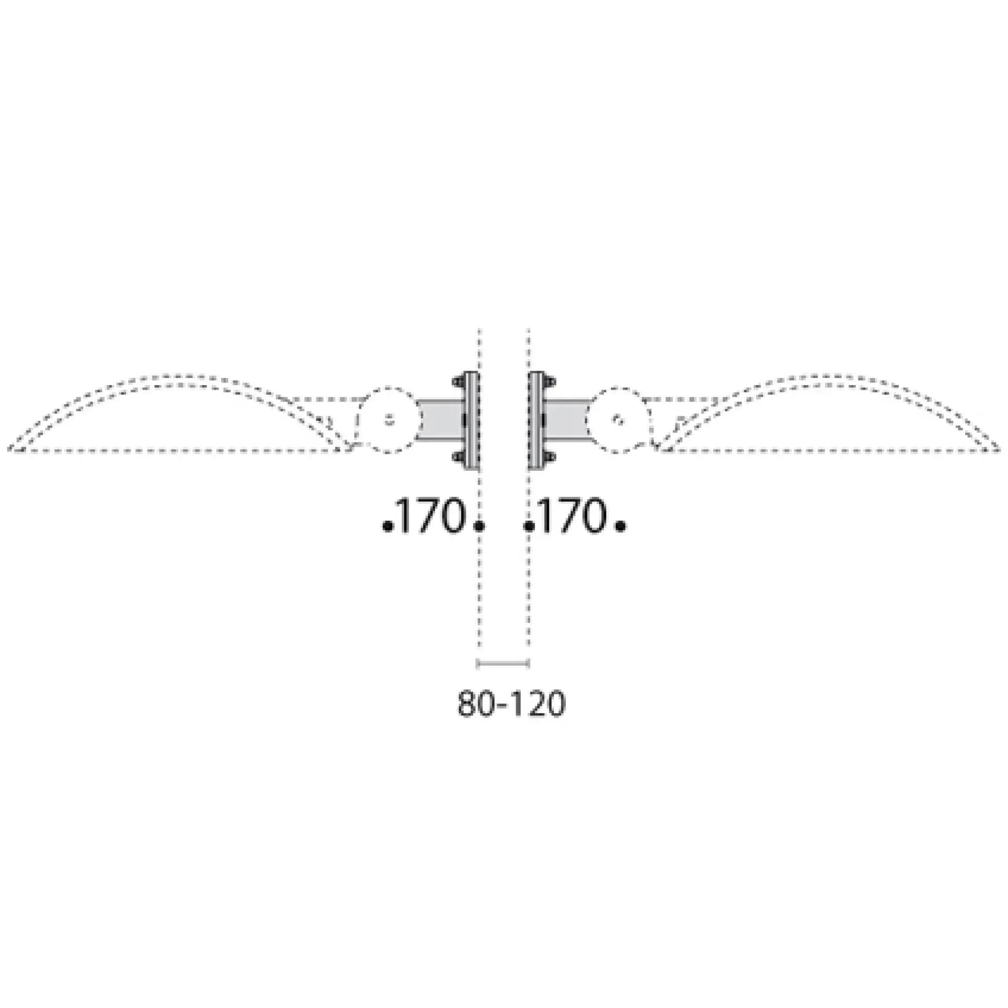 Performance iN Lighting 14084202 Halterung aus feuerverzinktem Stahl für eine Montage an Masten Ø80-120mm 14084202 (img_001)