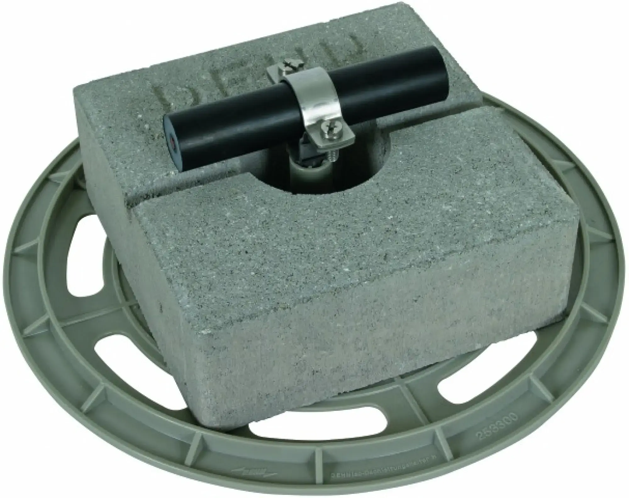 Dehn 253333 Roof cond. hold. w. base plate a. concrete block f. HVI power conduc. 27-30mm -KIT- (img_001) Dehn 253333 Roof cond. hold. w. base plate a. concrete block f. HVI power conduc. 27-30mm -KIT- (img_001)