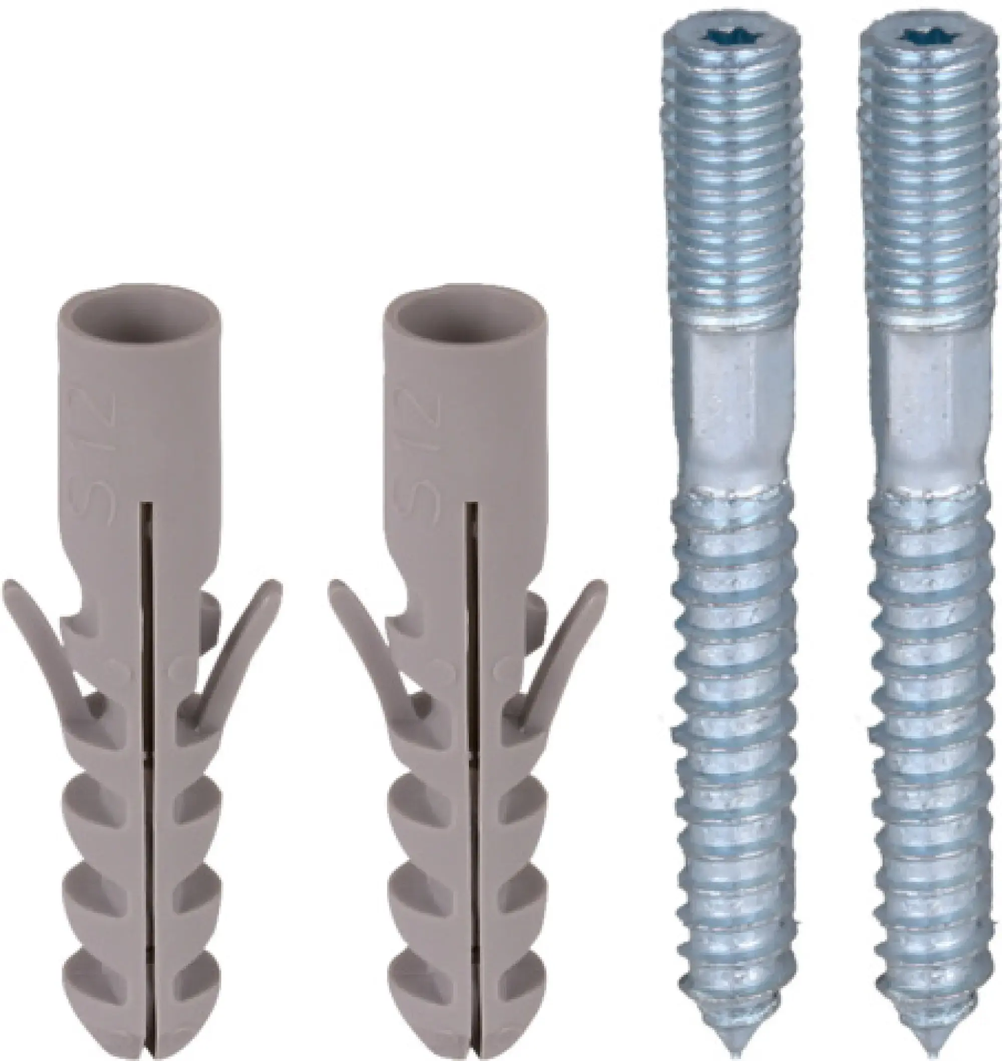 Dehn 472201 fixing kit 2 hanger bolts L80mm w. hexalobular socket T25, 2 K-plug D12mm   (img_003)