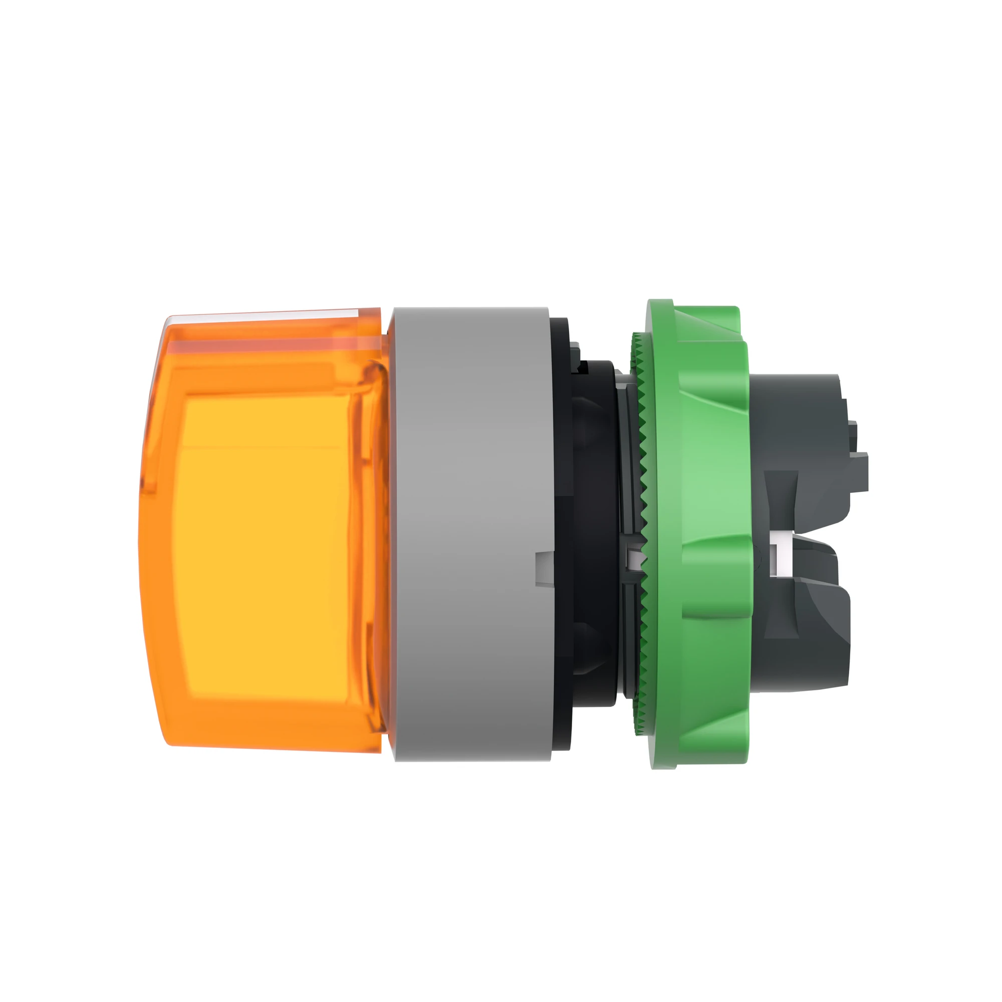 Schneider Electric ZB5AK1753C0 Pilot light selector switch, front element, Harmony XB5, plastic, 22mm, orange, for universal LED, 3 positions, momentary (img_004)