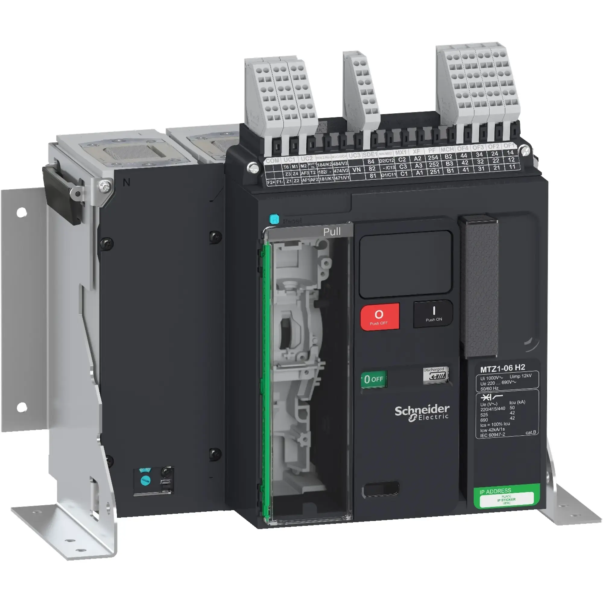 Schneider Electric LV847119 MasterPact MTZ1 630A H2 Icu=50kA/440V 4P Basic Frame Fixed Mount (img_002)