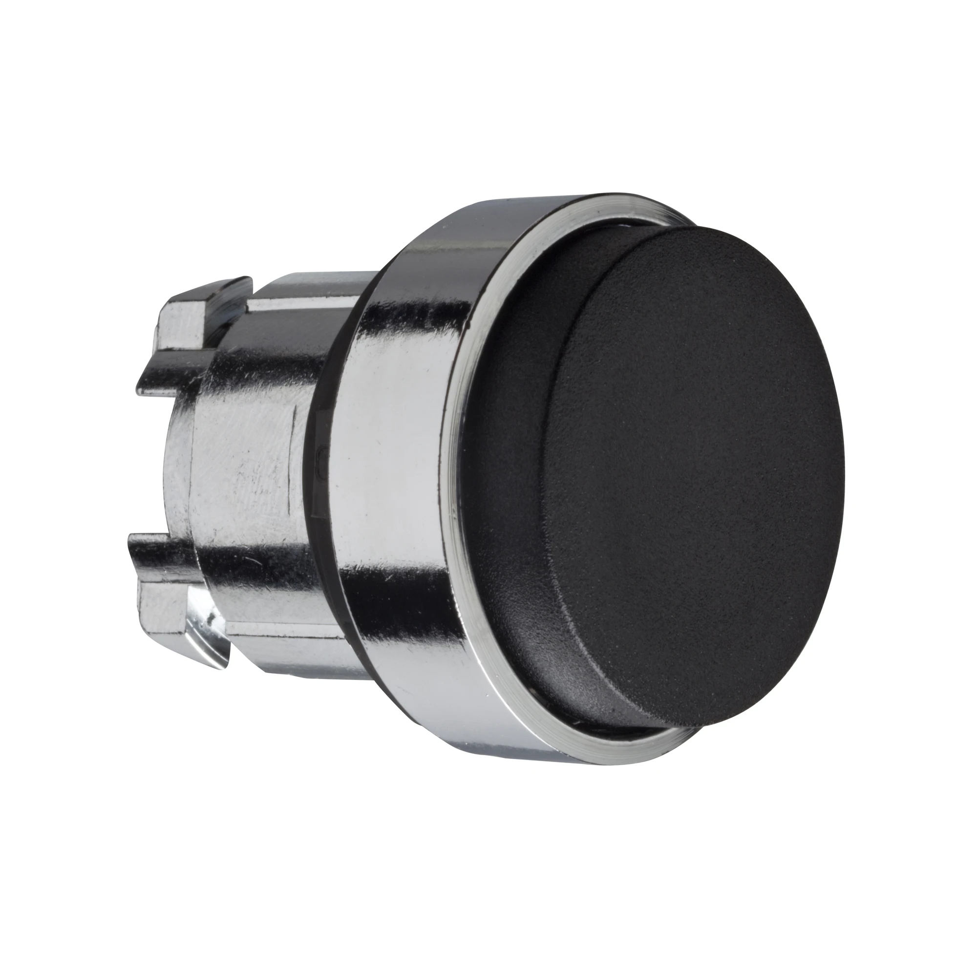 Schneider Electric ZB4BL2 Pushbutton, Front Element, Harmony XB4, Metal, 22mm, Black, Projecting, Unlabelled, Momentary (img_001)