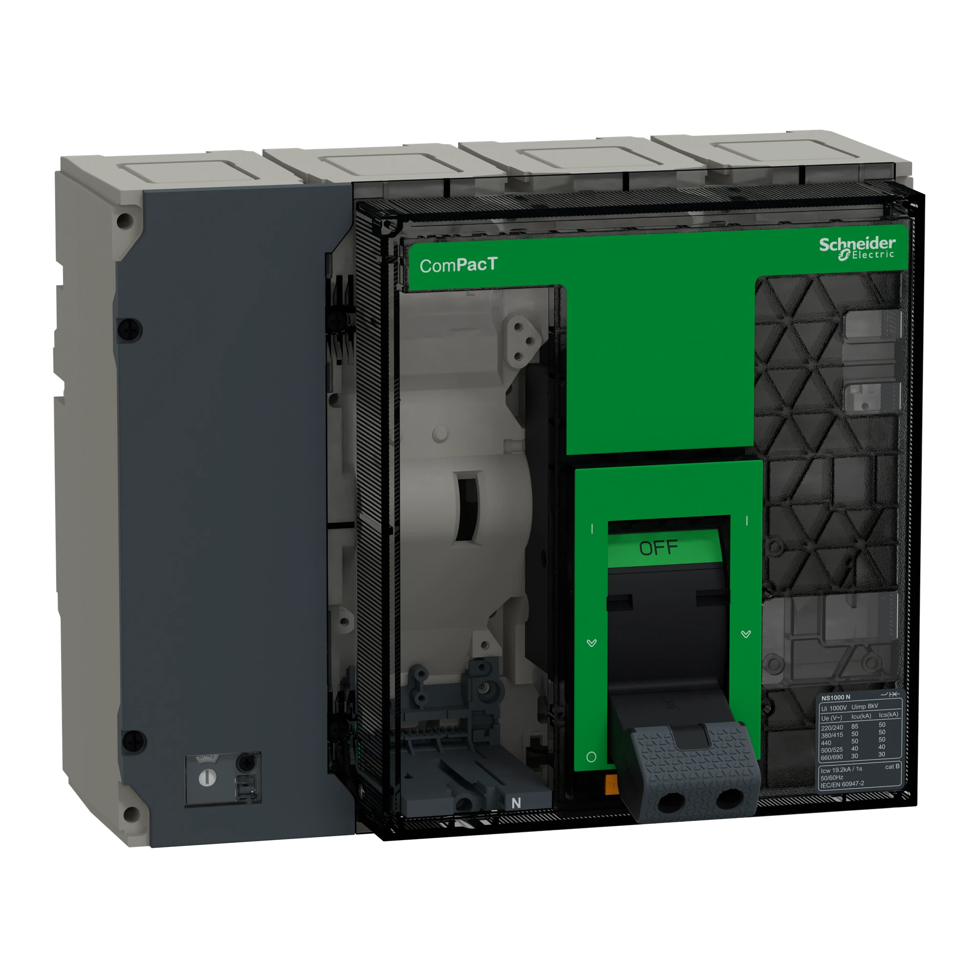 Schneider Electric C100N4FM ComPact NS1000N, 4P, 1,000 A, max. Switching Capacity 50 kA (img_001) Schneider Electric C100N4FM ComPact NS1000N, 4P, 1,000 A, max. Switching Capacity 50 kA (img_001)