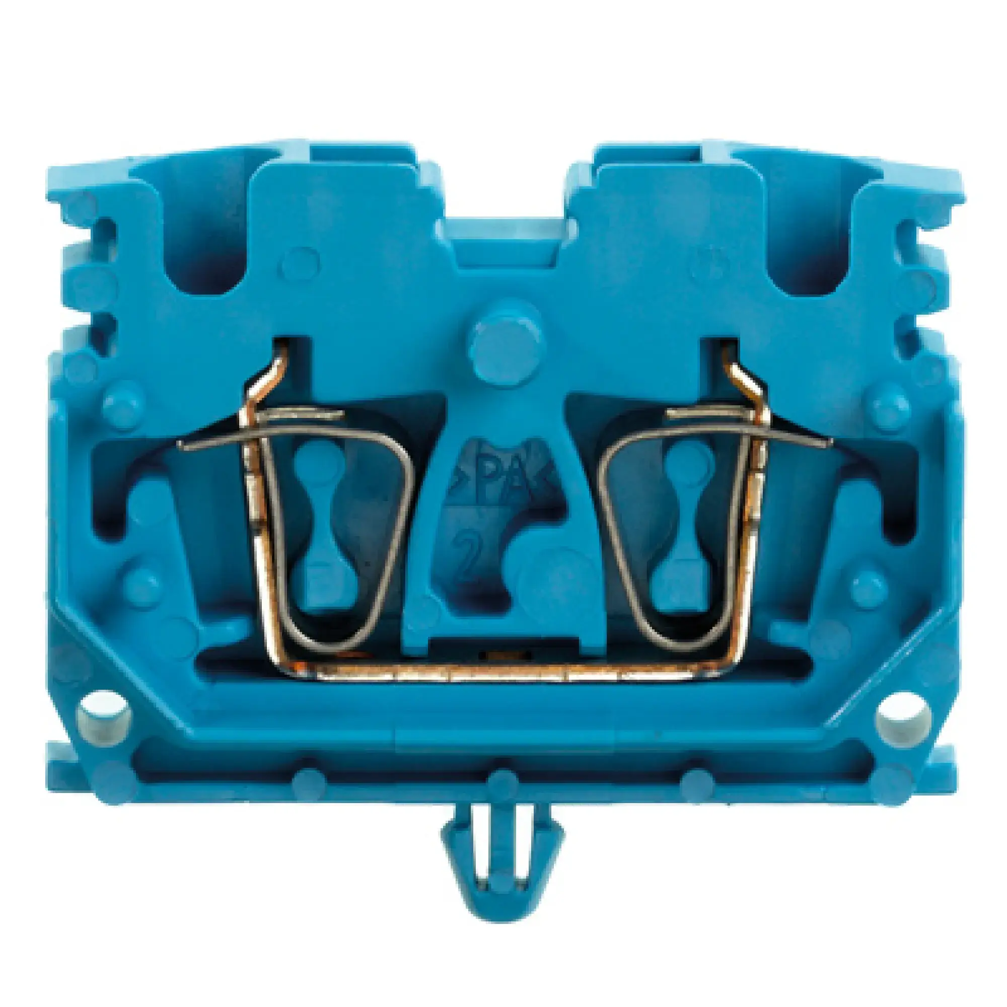 Weidmüller 1712830000 Feed-through terminal block, Tension-clamp connection, blue, 2.5 mm², 24 A, 800 V, Number of connections: 2 (img_001)