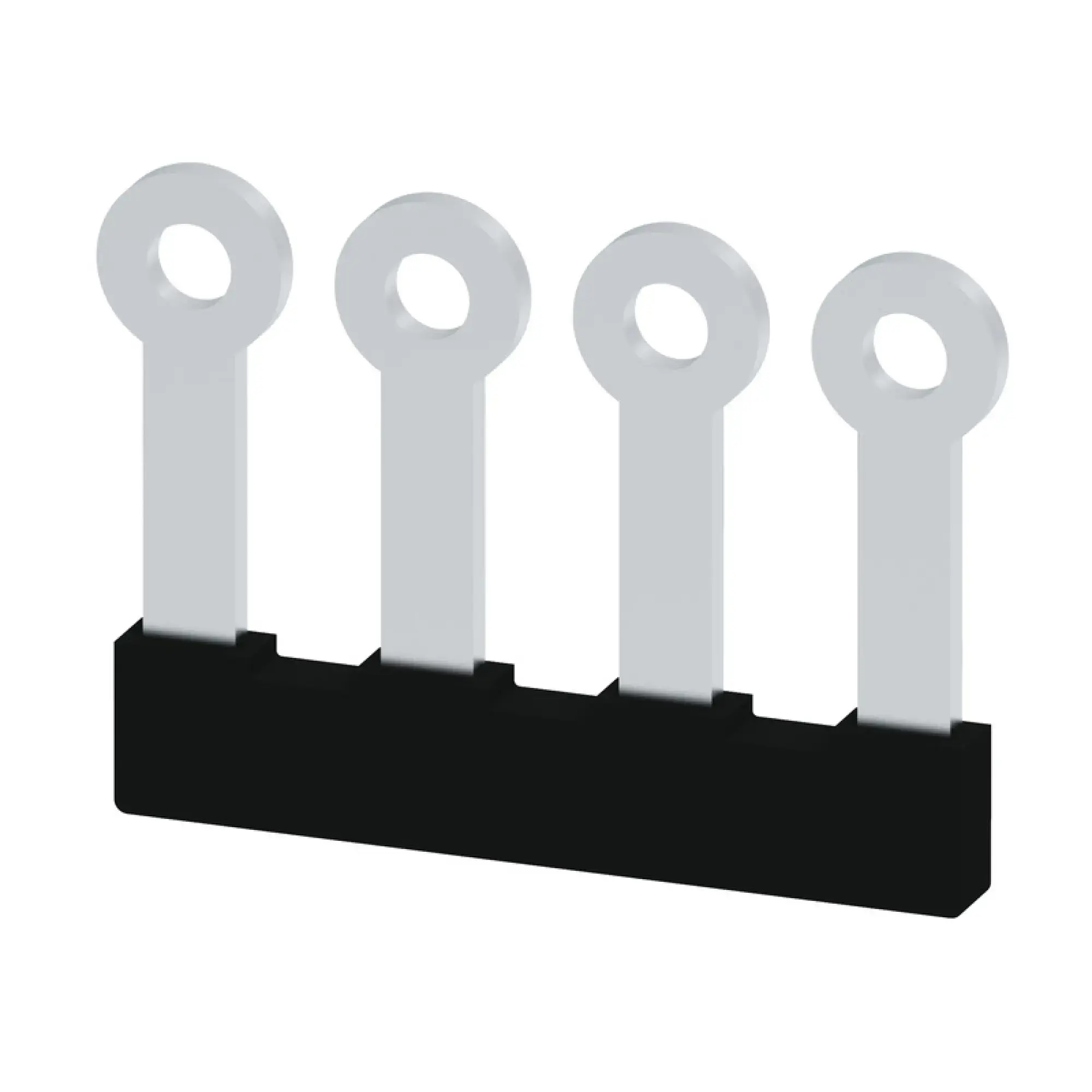 Weidmüller 2615130000 Cross-connector (terminal), when screwed in, black, 41 A, Number of poles: 4, Pitch in mm: 9.00, Insulated: Yes, Width: 32.1 mm (img_001)