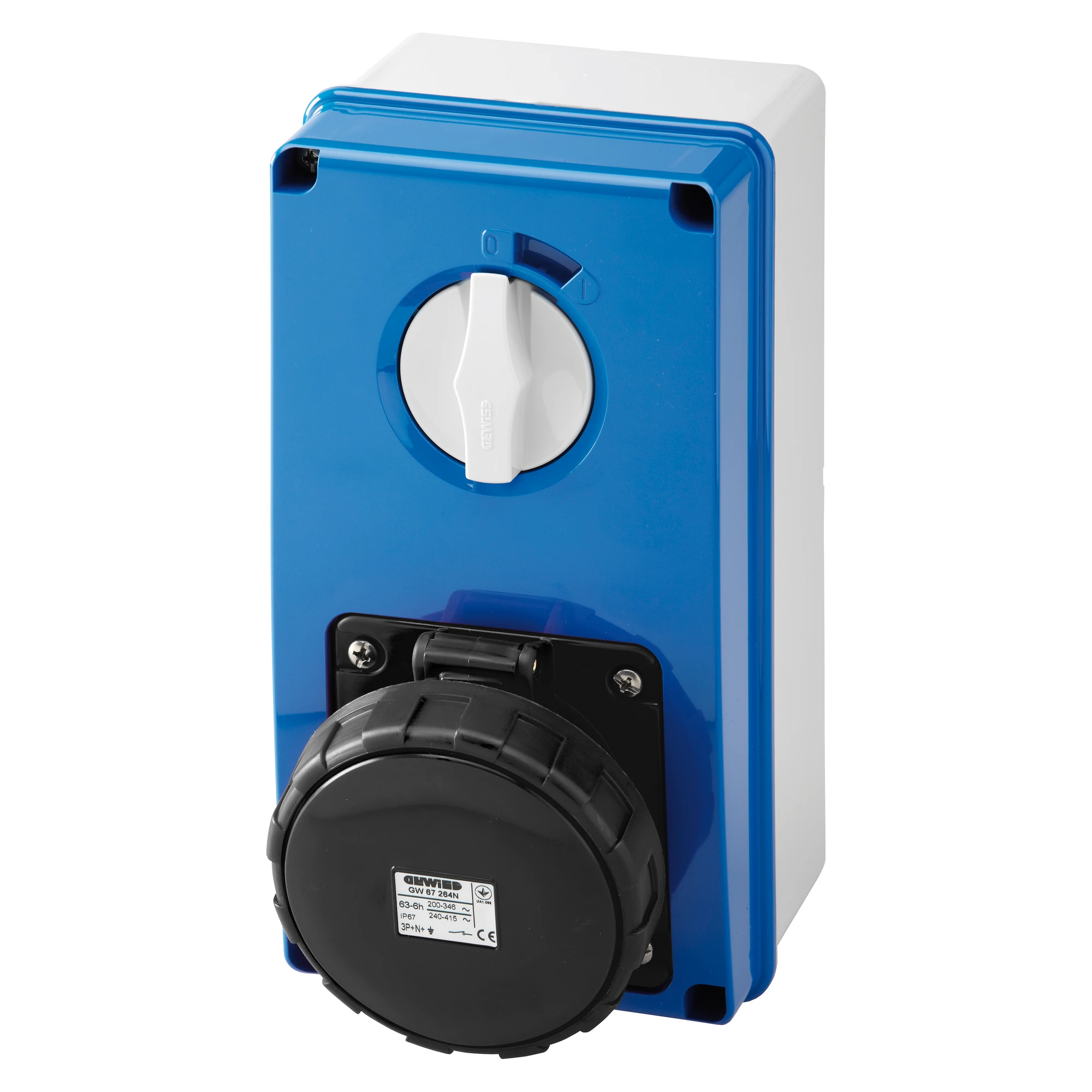 GEWISS GW67266N IEC Steckdose schaltbar senkrecht mit Gehaeuse 63A/5 pol. 500V IP67 (img_001) GEWISS GW67266N IEC Steckdose schaltbar senkrecht mit Gehaeuse 63A/5 pol. 500V IP67 (img_001)