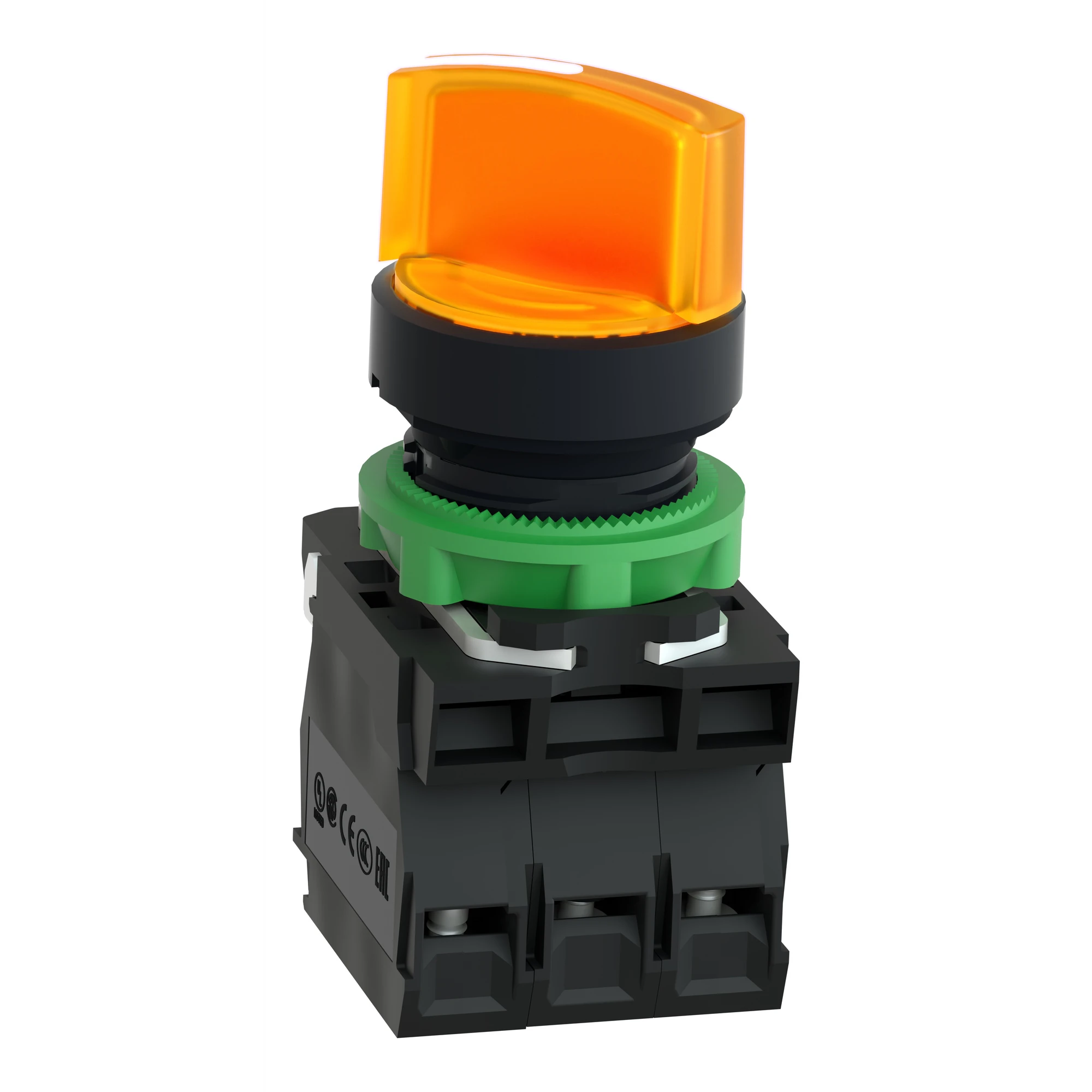 Schneider Electric XB5AK125M5 Illuminated selector switch, Harmony XB5, plastic, orange, 22mm, universal LED, 2 positions, 1NC + 1NO, 230-240V AC (img_004) Schneider Electric XB5AK125M5 Illuminated selector switch, Harmony XB5, plastic, orange, 22mm, universal LED, 2 positions, 1NC + 1NO, 230-240V AC (img_004)