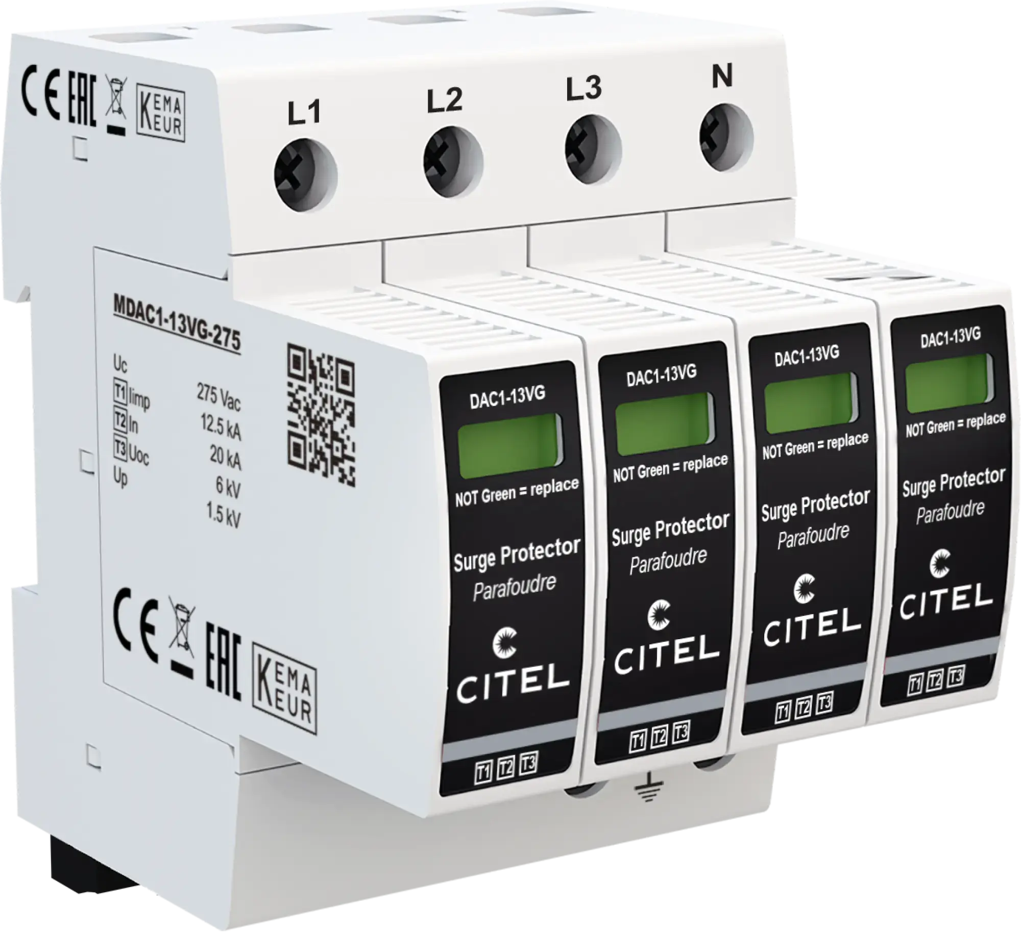 Citel 821730224 Kombi-Ableiter 4-polig Typ 1+2+3 für 230/400 V TNS Netze zum Einsatz in der NSHV (img_001) Citel 821730224 Kombi-Ableiter 4-polig Typ 1+2+3 für 230/400 V TNS Netze zum Einsatz in der NSHV (img_001)